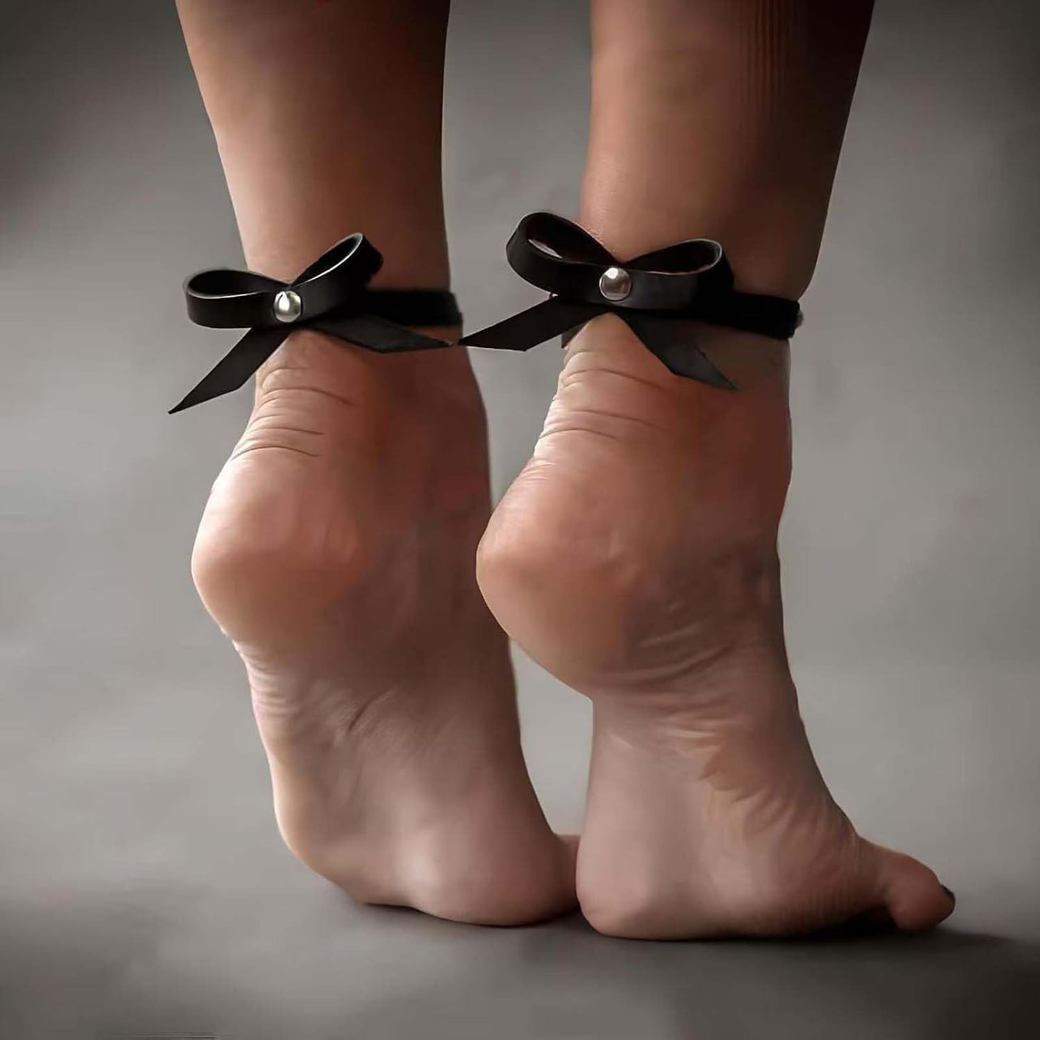 Black Bow Anklet Anklets for Women PCS PU Leather Ankle Bracelets Foot Jewelry G