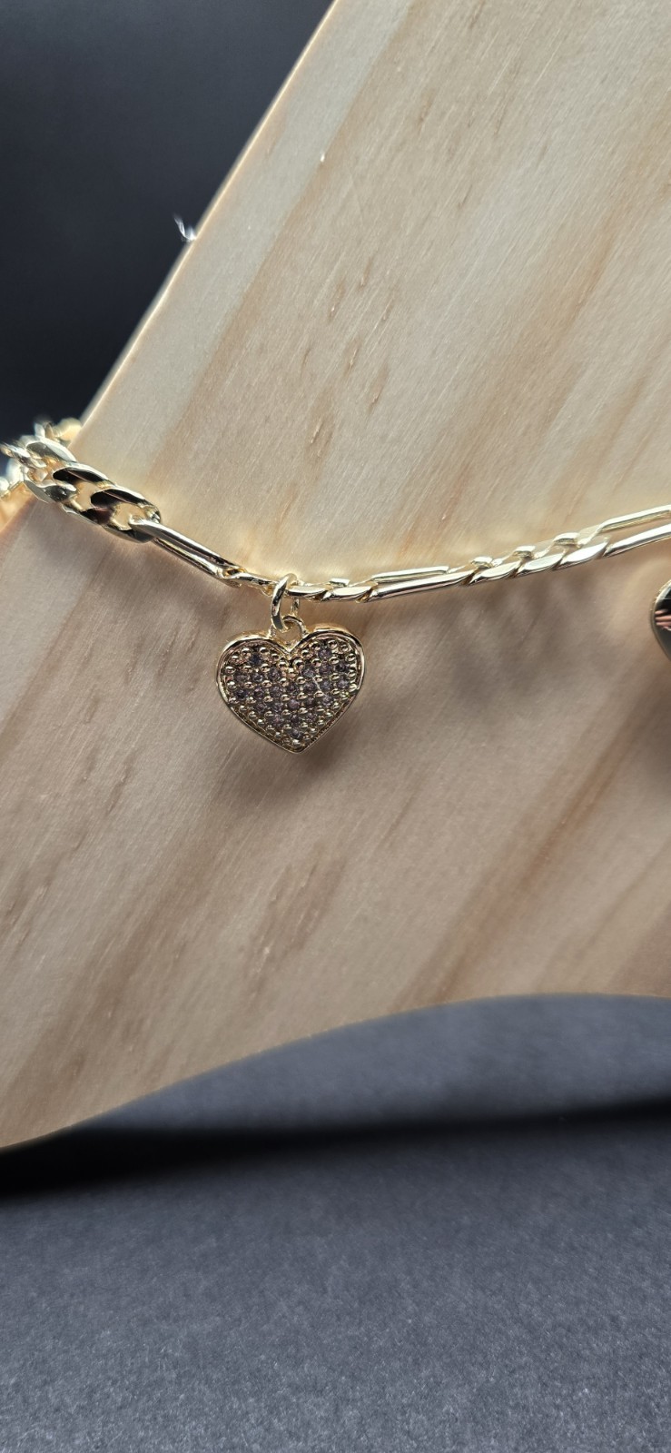 14k Gold Filled Heart Anklet 10 Inches Long