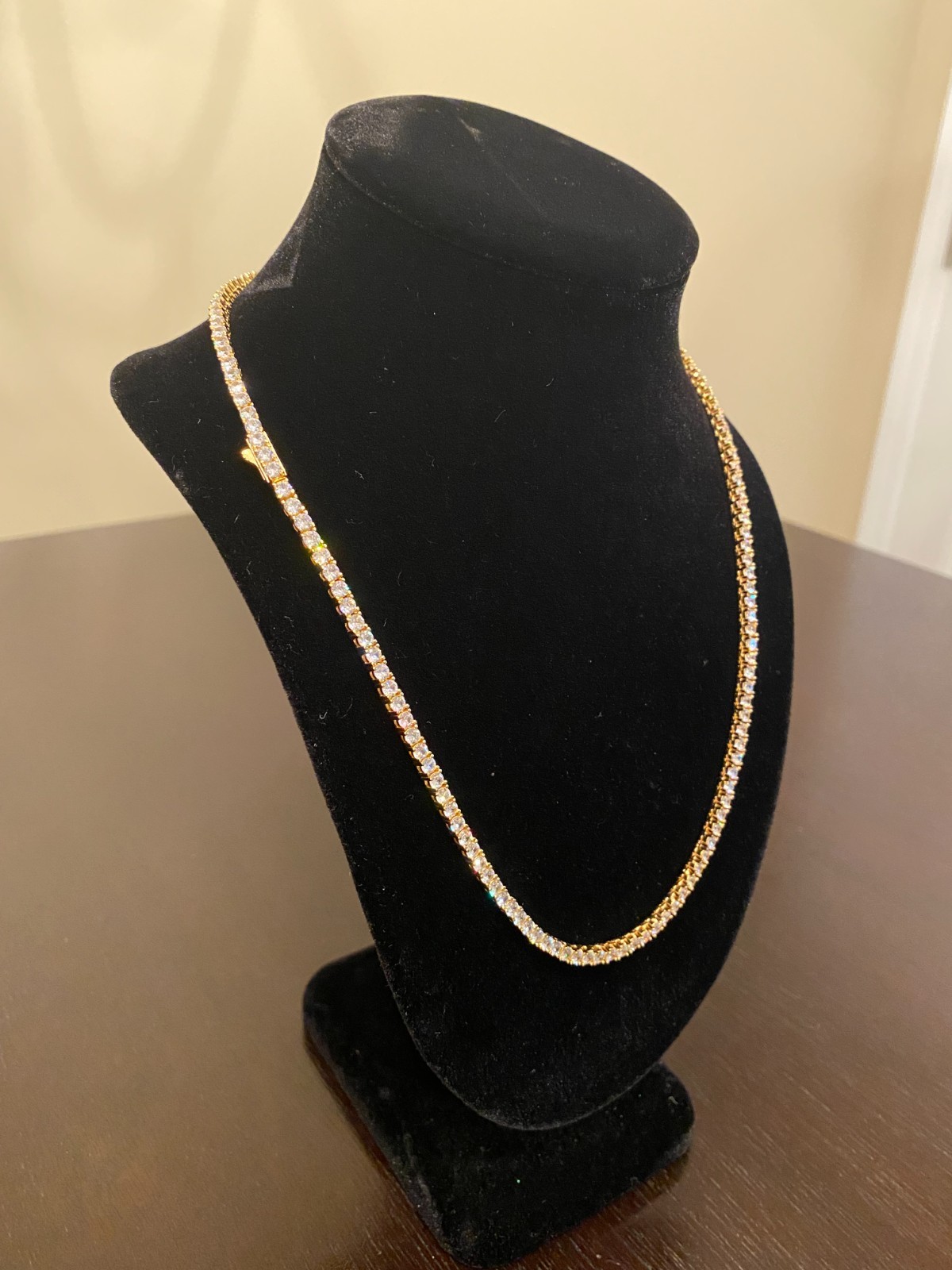 3mm 925 Silver Tennis Chain for Men & Women Yellow Gold 5A CZ’s