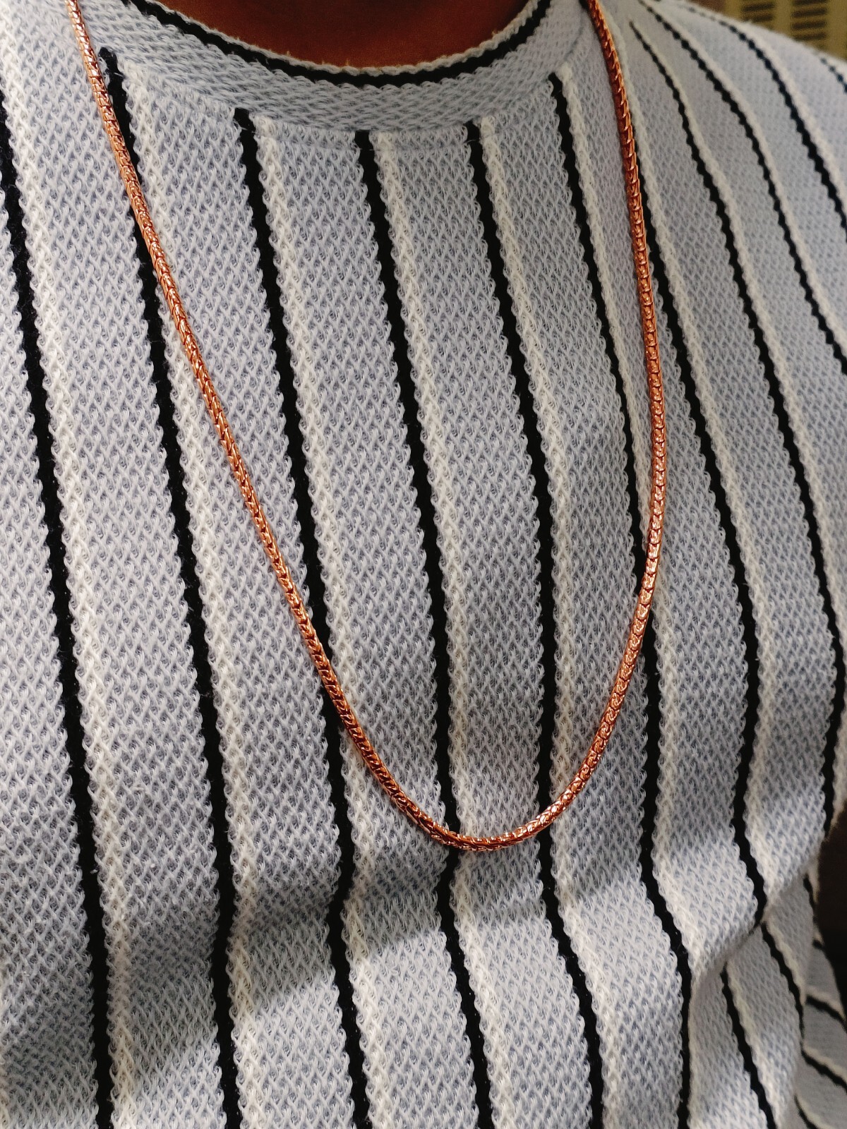 100% Solid pure Copper Chain & Necklace Snake chain for Unisex, size 16 to 36