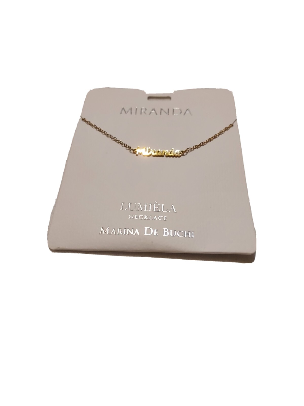 New Lumiela “Miranda” Personalized Necklace Nickel Free Gold Color Inspirational