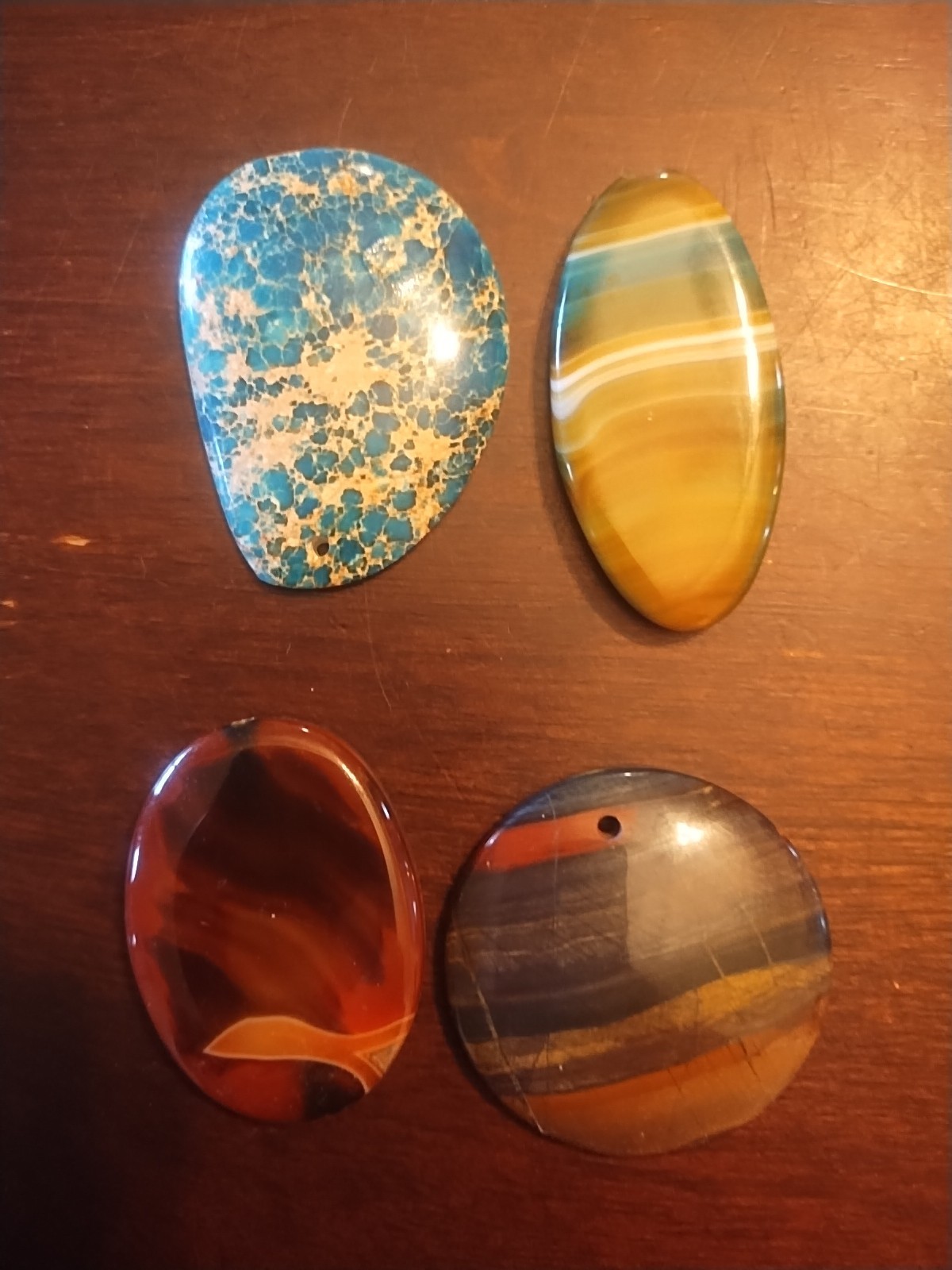 17 Assorted Stones For Necklace Pendants