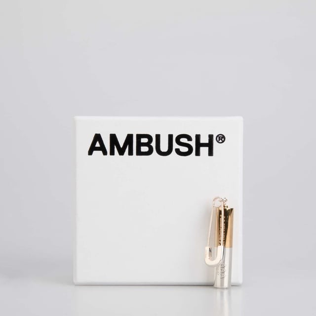 925 Silver AMBUSH Earring with Battery Charm in Silver and Gold £550, NEW