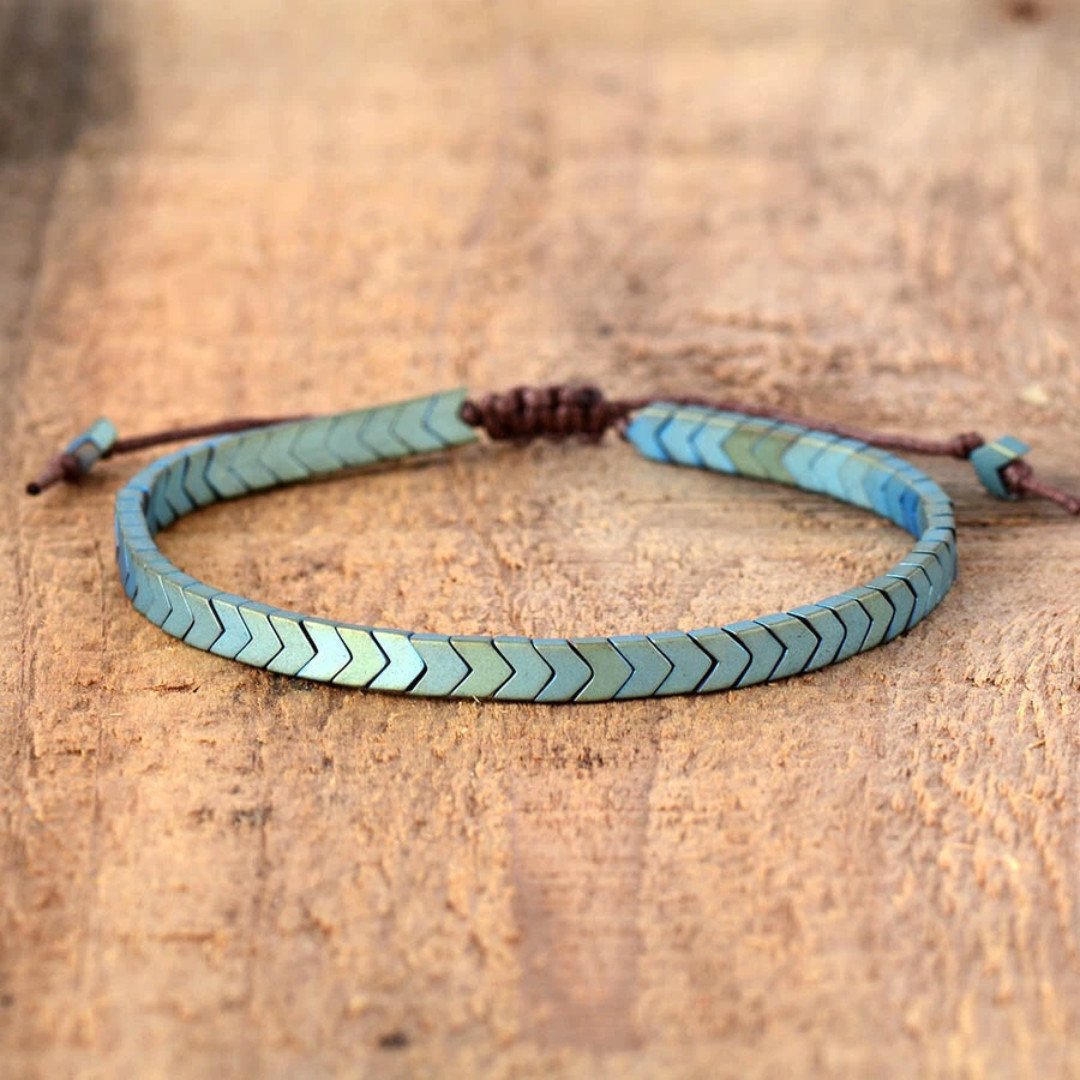 Natural Hematite Healing Chakra Strength Protection Men Women Bracelet Gifts