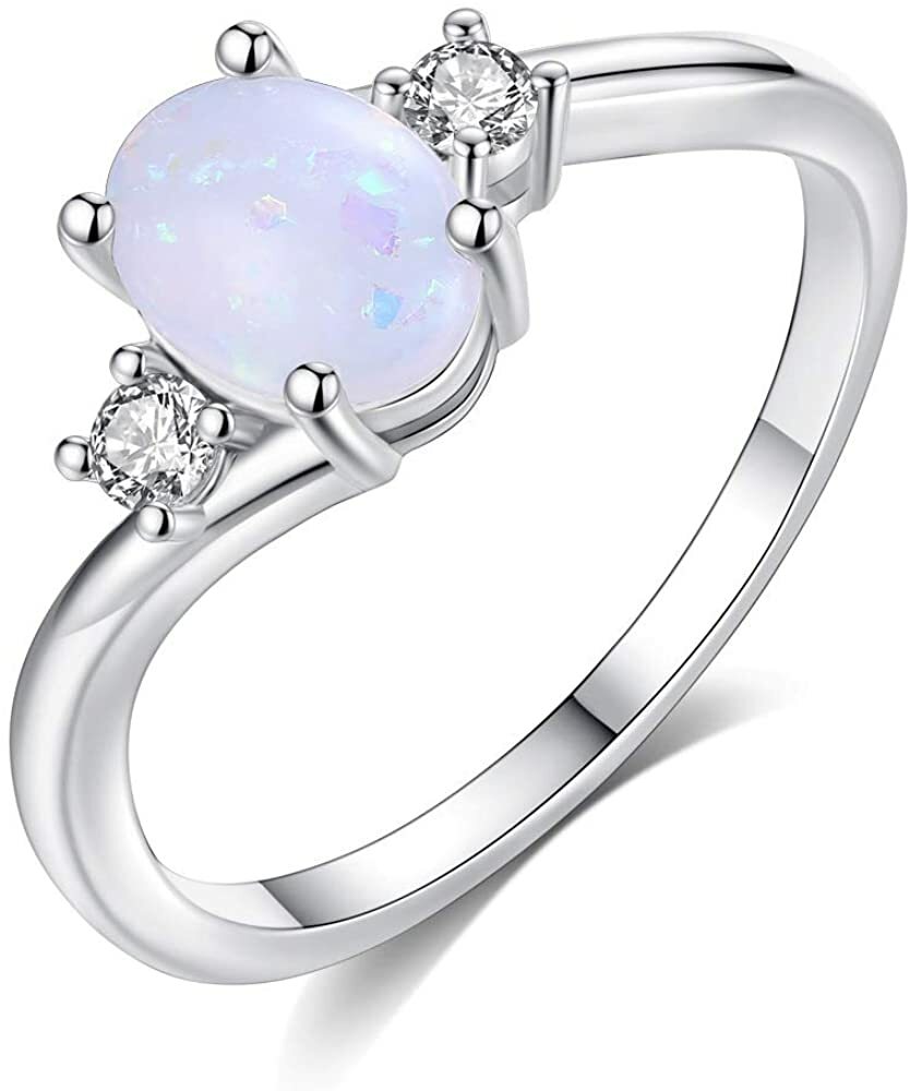 STUNNING Opal Ring Size 6 Engagement Ring Size 6 for Women Anniversary Gift Wife