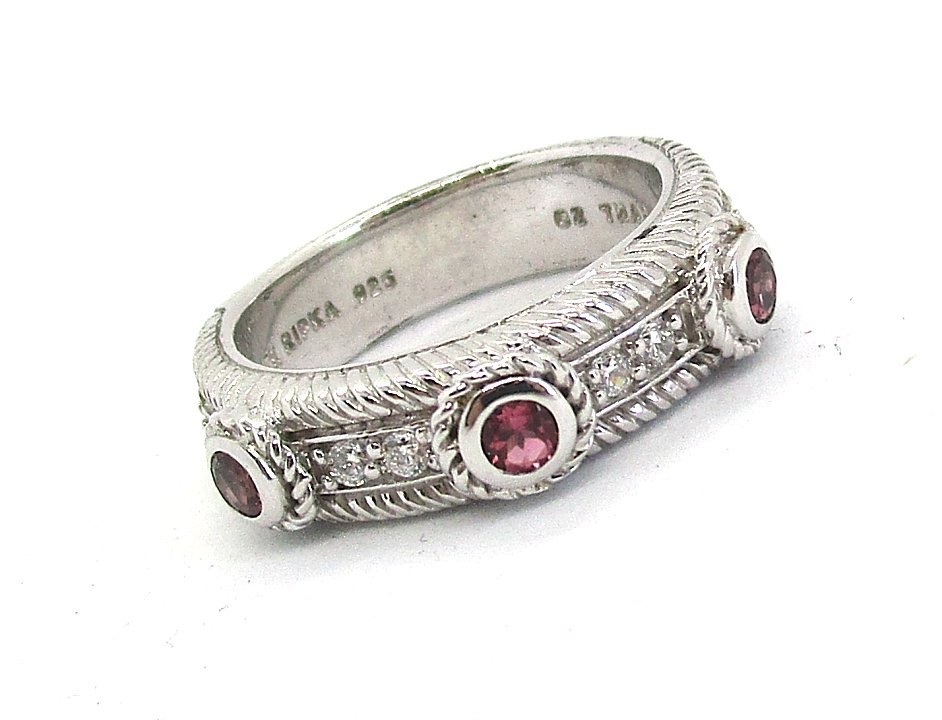 JUDITH RIPKA CZ Sterling Silver Ring 7.3 grams size 8 lot 30z9