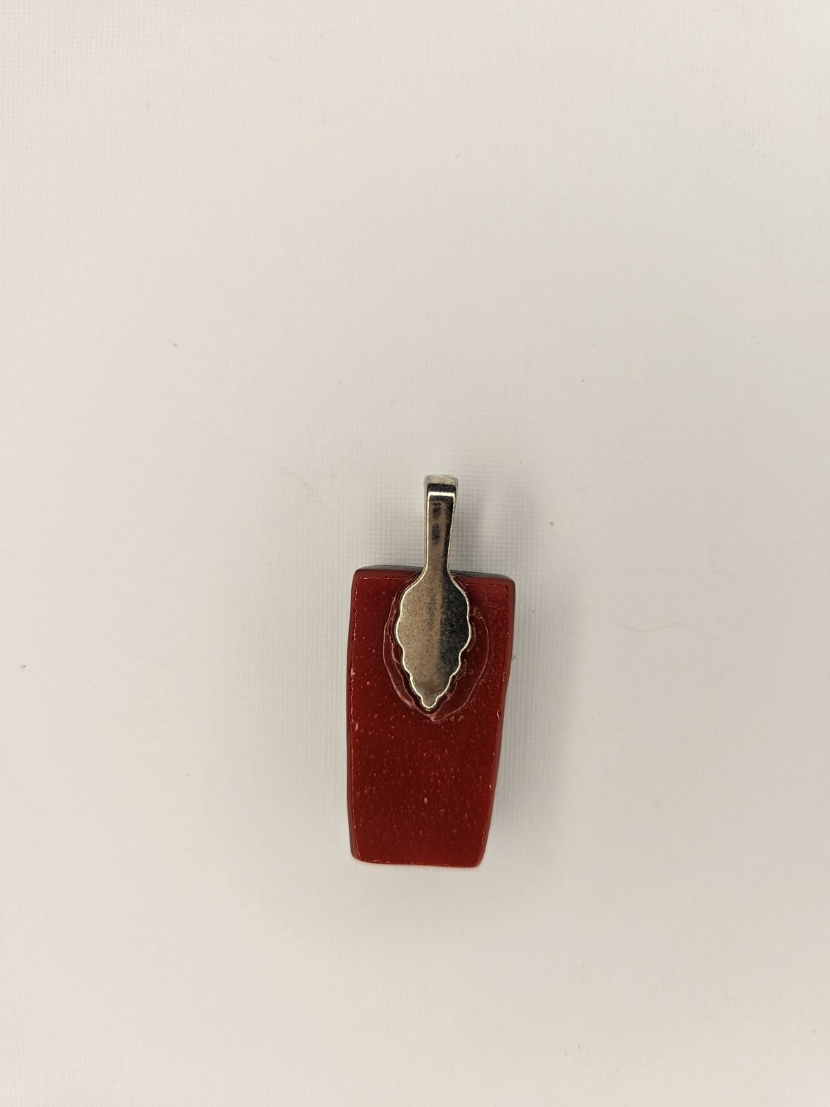 Blue Red Glass Rectangle Charm Pendant,
