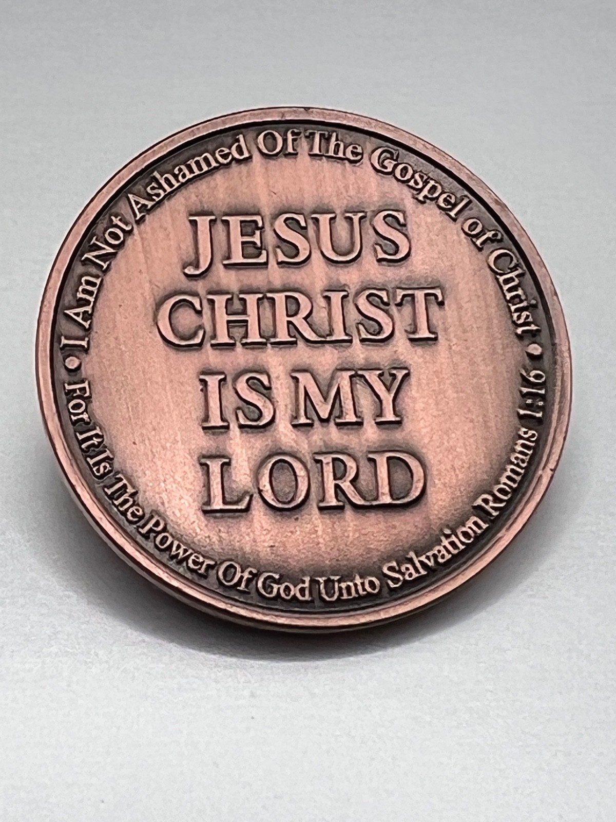 Inspirational Religious Christian Jesus Christ Lapel Pin Romans 1:16