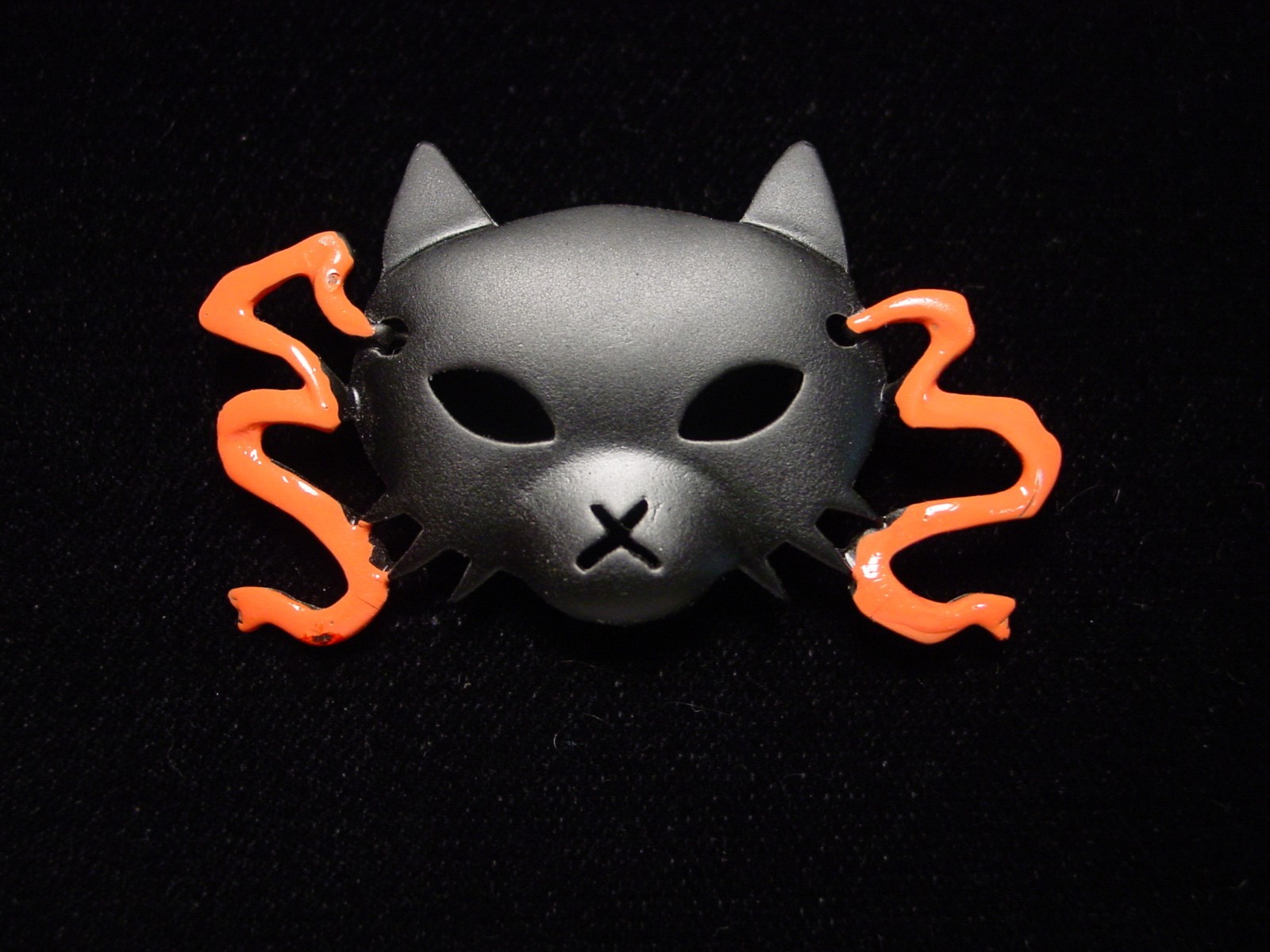 “JJ” Jonette Jewelry Pewter ‘Black CAT Mask’ ~ Halloween