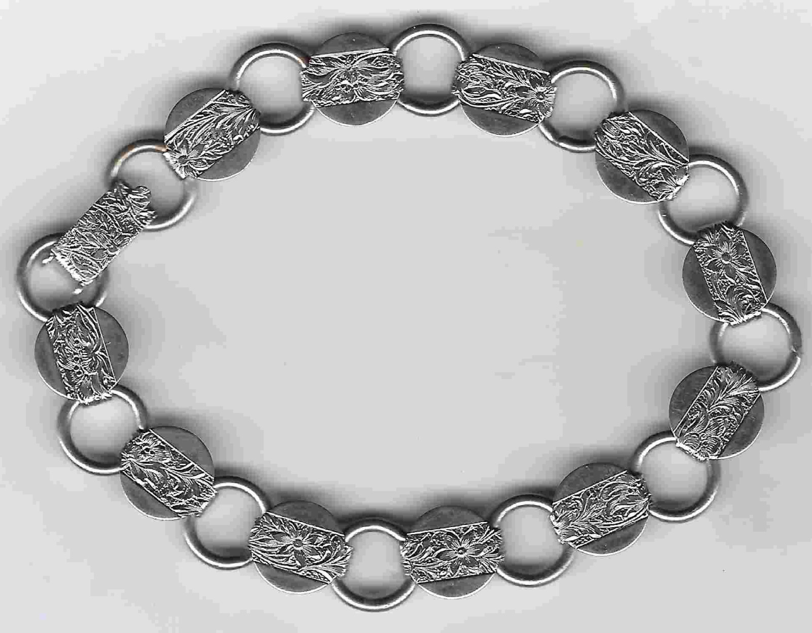 SAC Silver‑Tone Beaded Bracelet – Vintage Fashion Jewelry – Black Beads – Signed