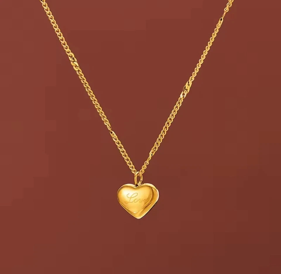 ❤️ Women’s Necklace Heart Love Pendant Jewelry Women Gold Chain Gift
