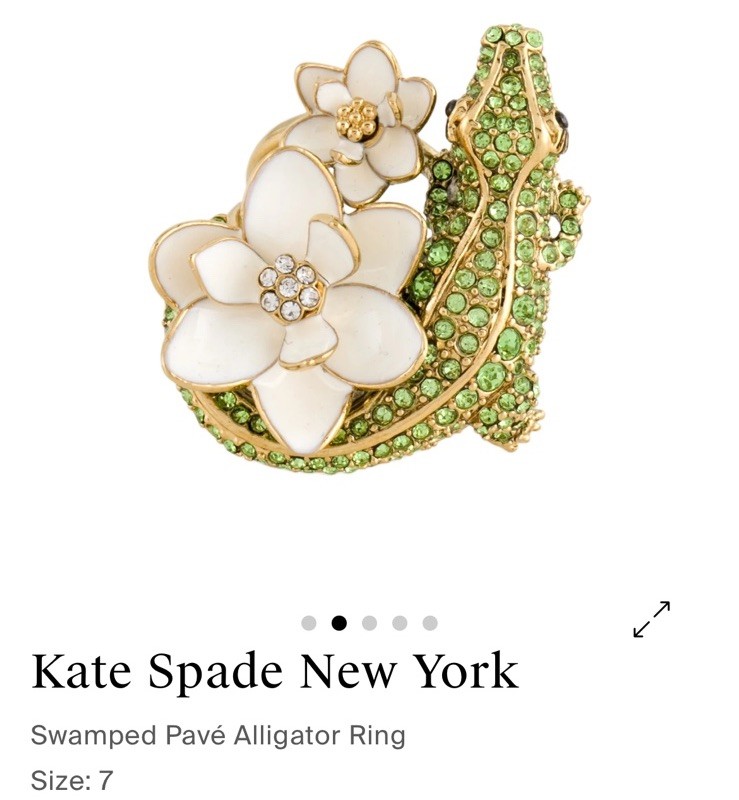 Kate Spade Alligator Ring Size 7