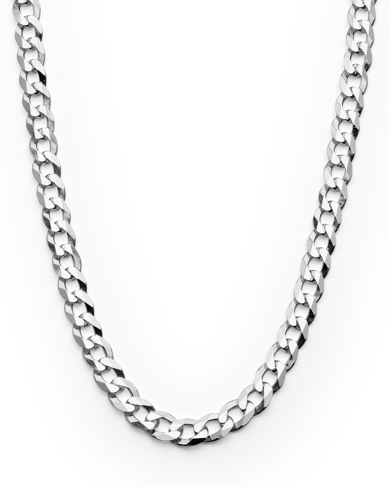 4MM Sterling Silver Curb Chain Necklace 16″ 18″ 20″ 22″ 24″ 30″