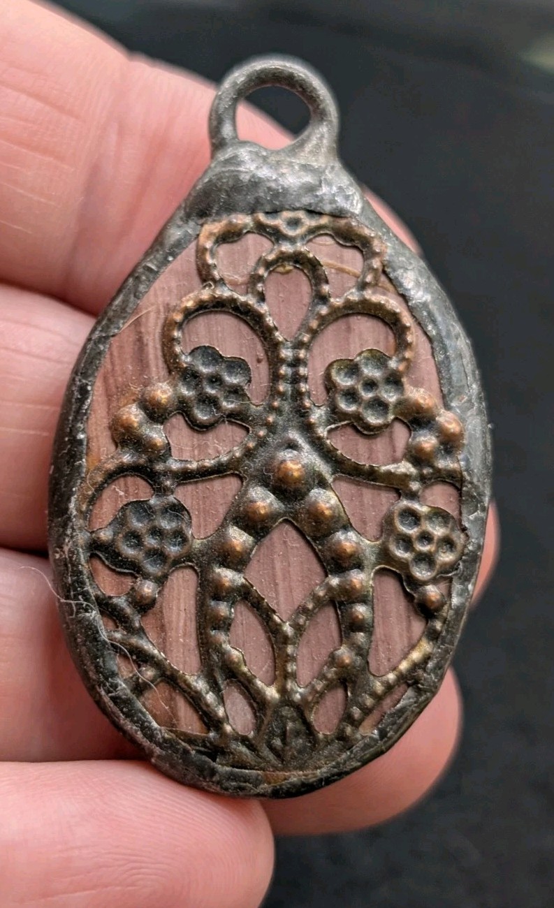 Statement Unique Earthy Boho Oval Pendant