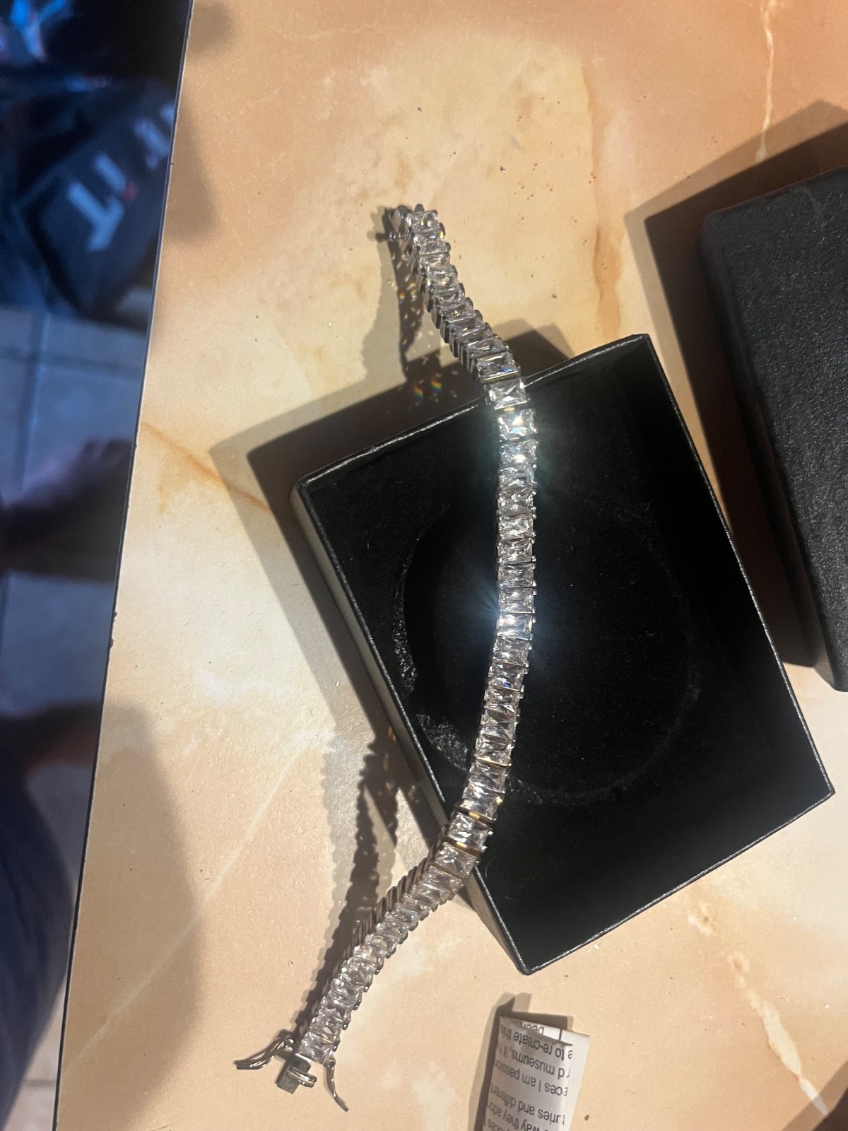 vintage Technibond brand rhinestone bracelet