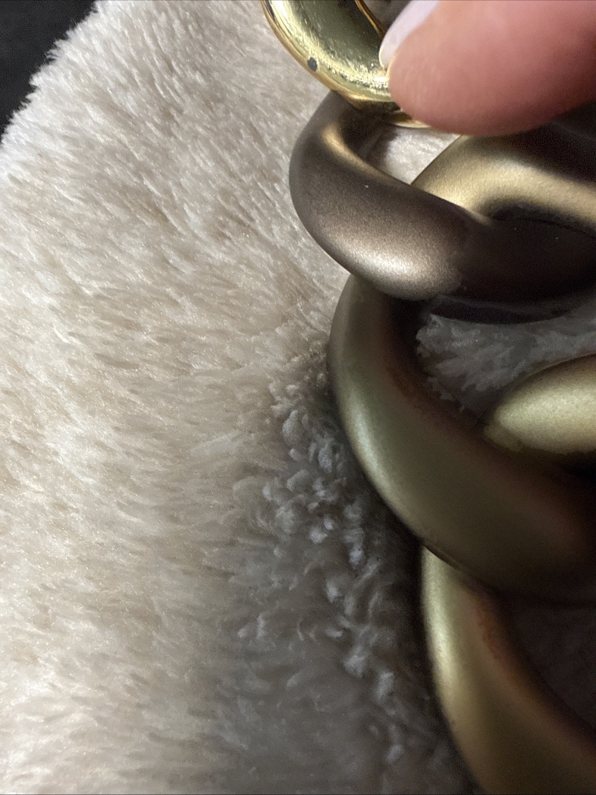 PONO Resin Large Link Statement Necklace Bronze/Gold Tone (Please see pics)