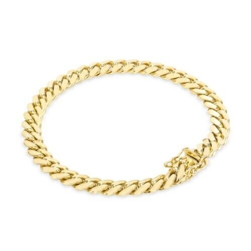 10k Solid Yellow Gold Mens Miami Cuban Curb Link 8.5″ 4.9mm 16gr Chain/BRACELET