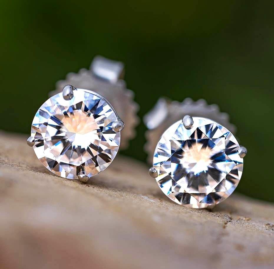 USA 1-3ct VVS Moissanite Diamond Halo Earring Men Flower Cluster Women Jewelry G