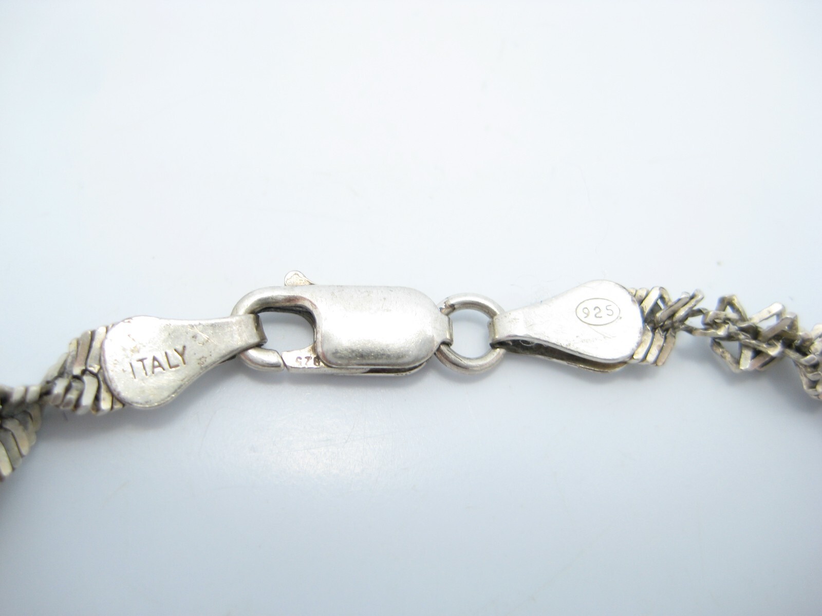 Sterling Silver 4mm Twist Link Rope Chain Link Bracelet 7.25″