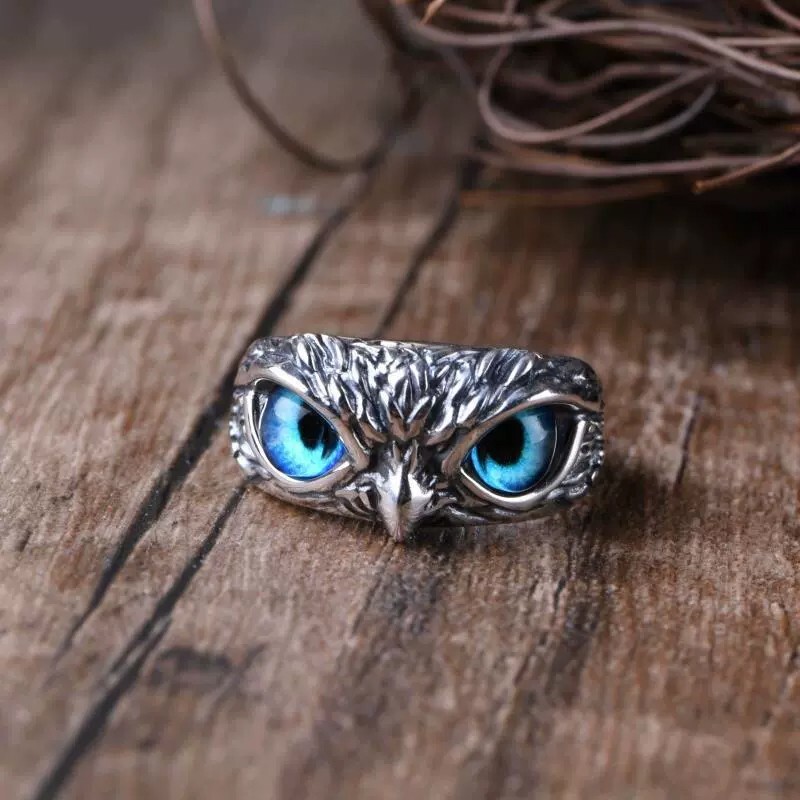 Owl Artsy vintage ring, vintage animal, adjustable ring for women and men