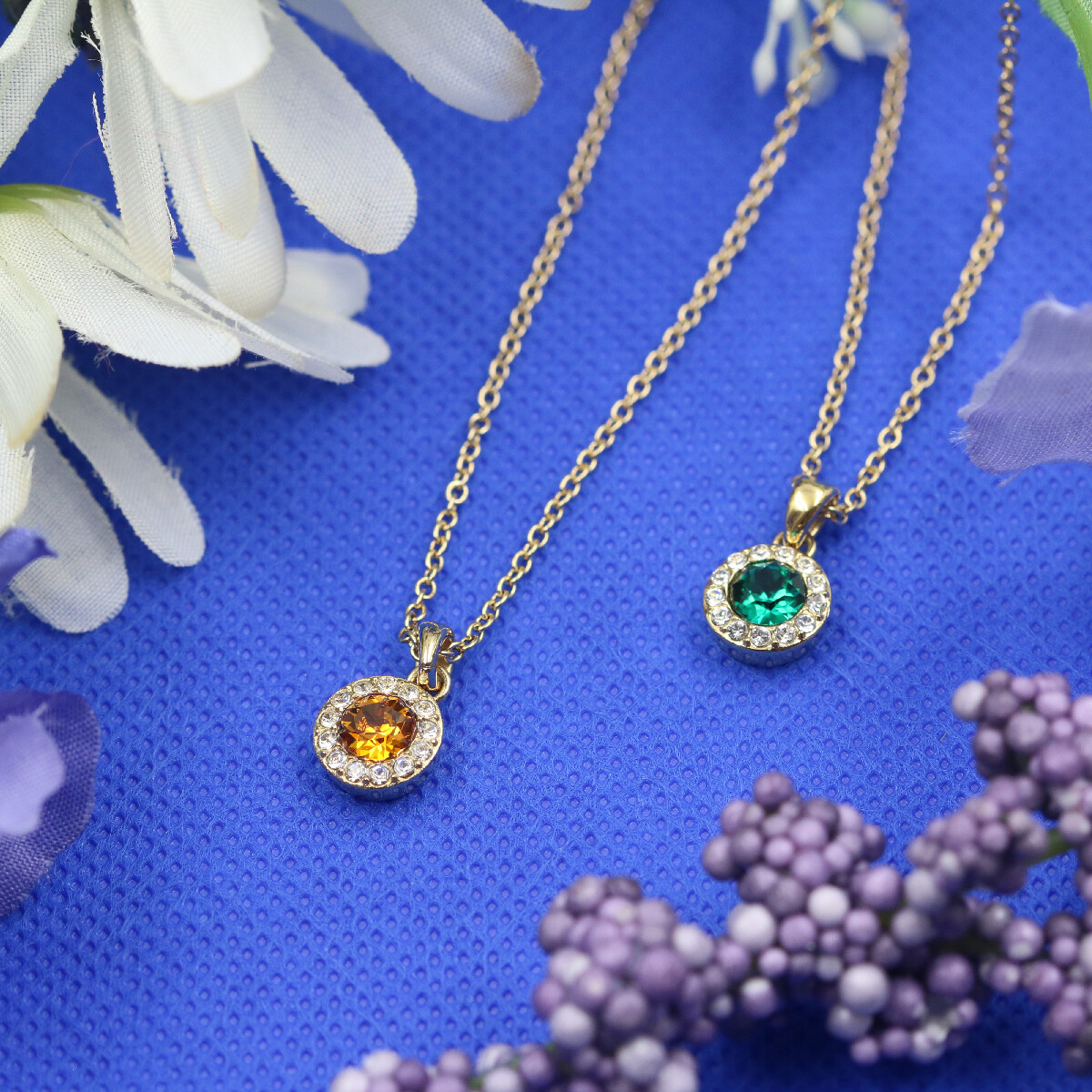 Stellia Birthstone Necklace 18K Gold Plated With Swarovski Crystals