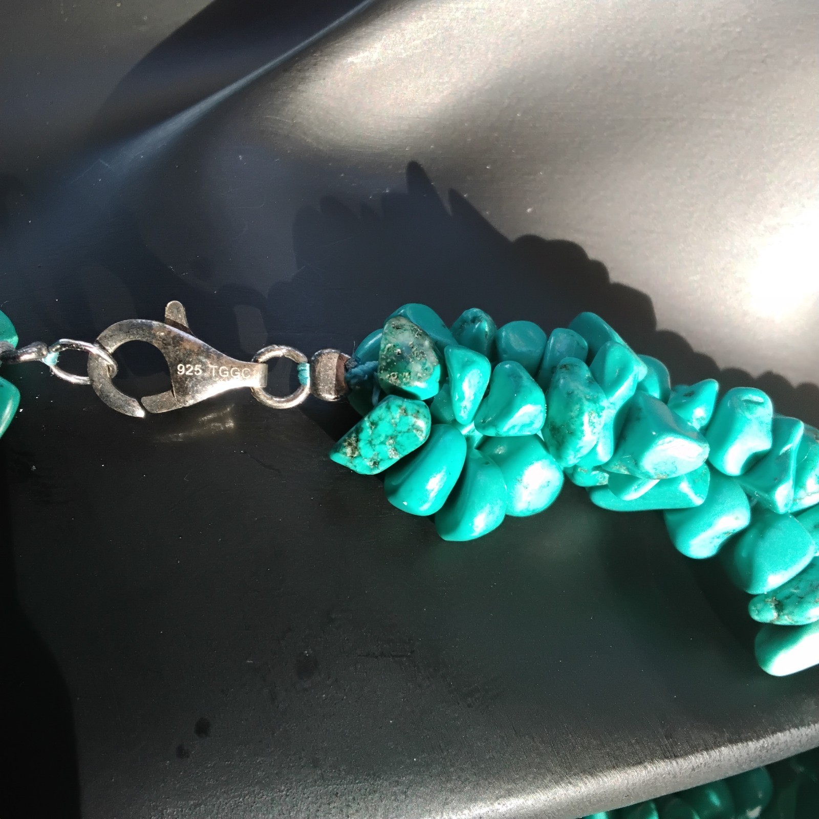 Multistrand strand turquoise magnesite beaded Necklace