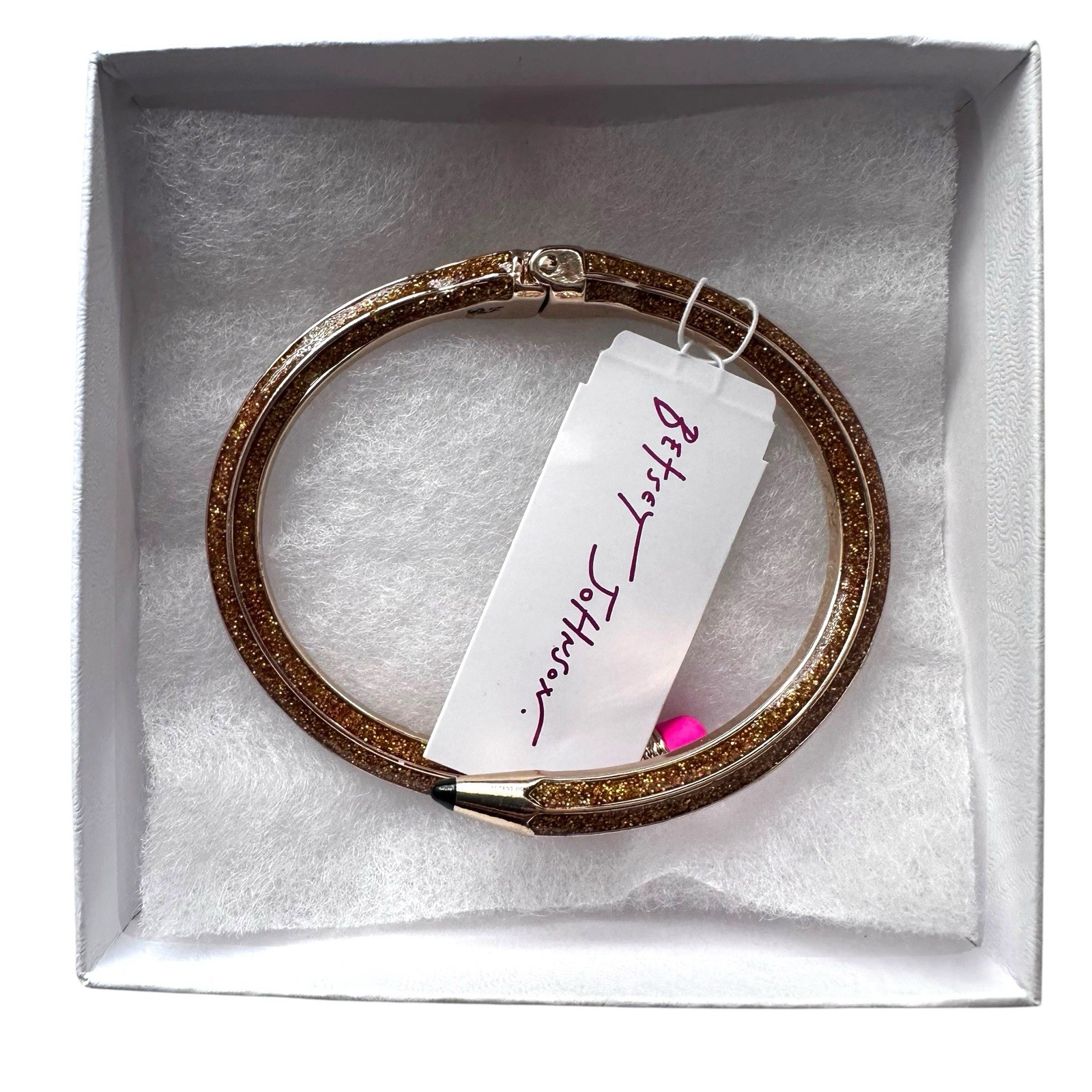 Betsey Johnson Open Hinge Enamel Pencil Bangle Bracelet