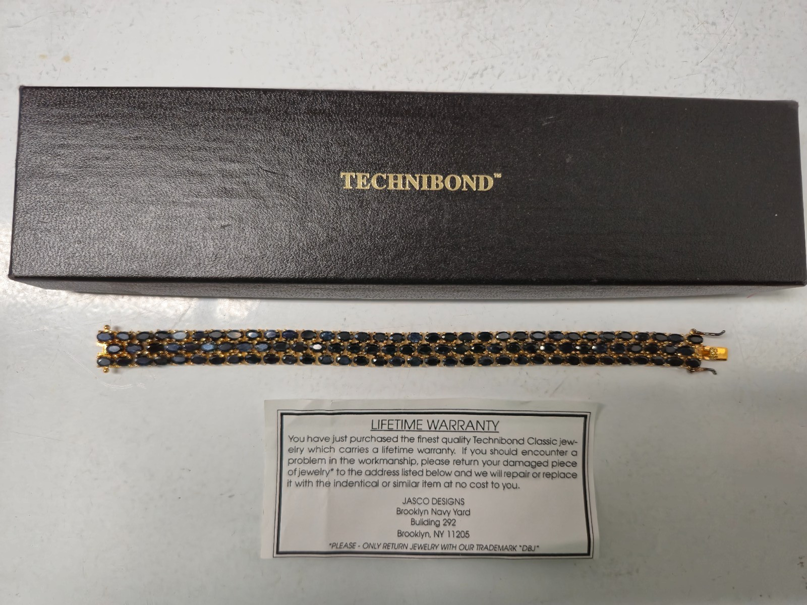 TECHNIBOND SAPPHIRE Blue Bracelet Never Worn