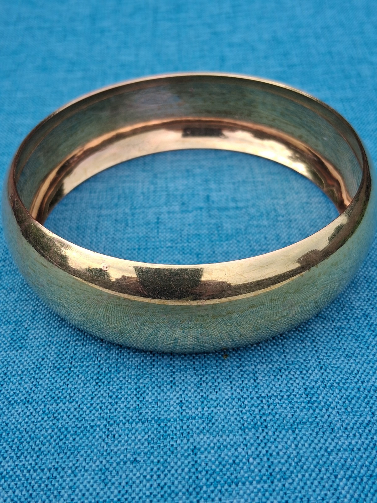 Vintage 70s Oversized Brass Statement Cuff Bracelet 3.5″ inner Forearm Cuff 39g