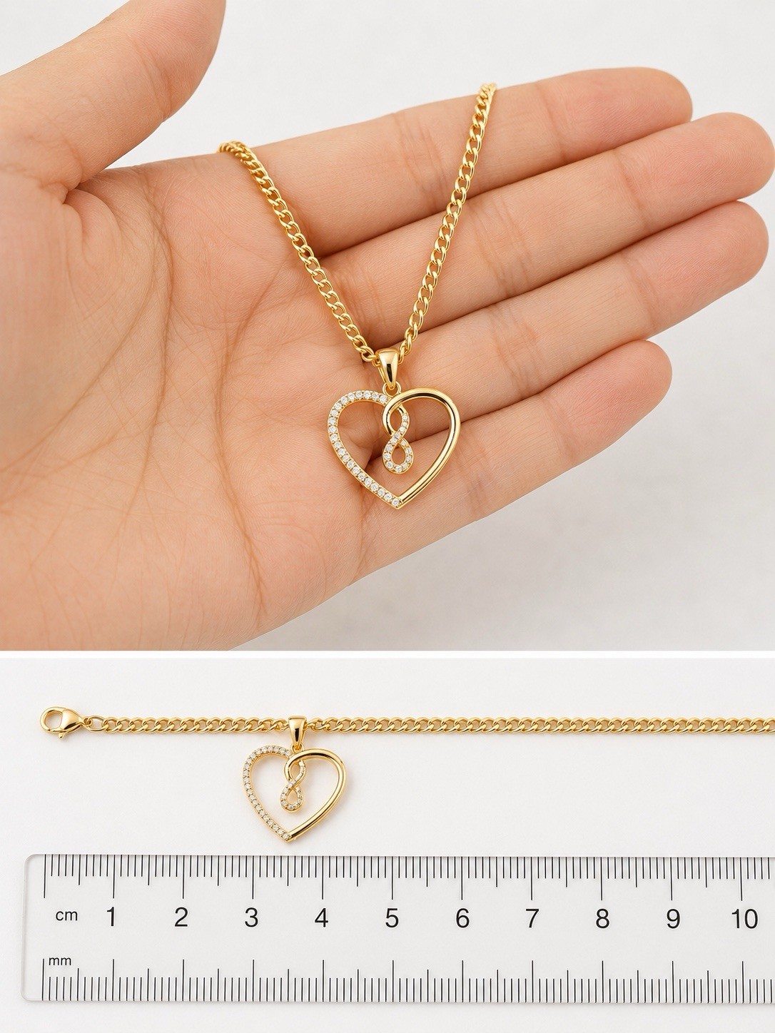 14K Gold Filled Floral Pendant Necklace CZ Cuban Link Chain Gift For Her