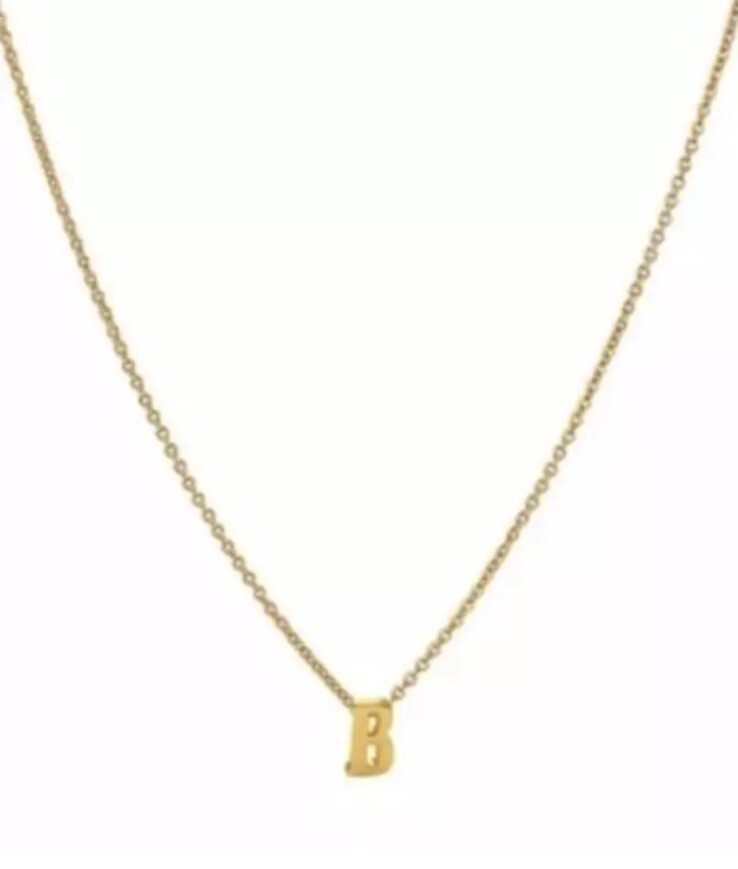 Gorjana W1064 Women’s Gold Alphabet B Initial Pendant Necklace