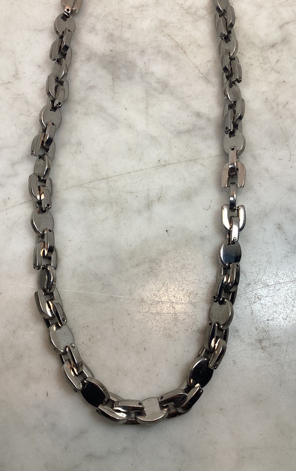 DOLCE & GABBANA D&G Stainless Link Chain Necklace 21.5” Long