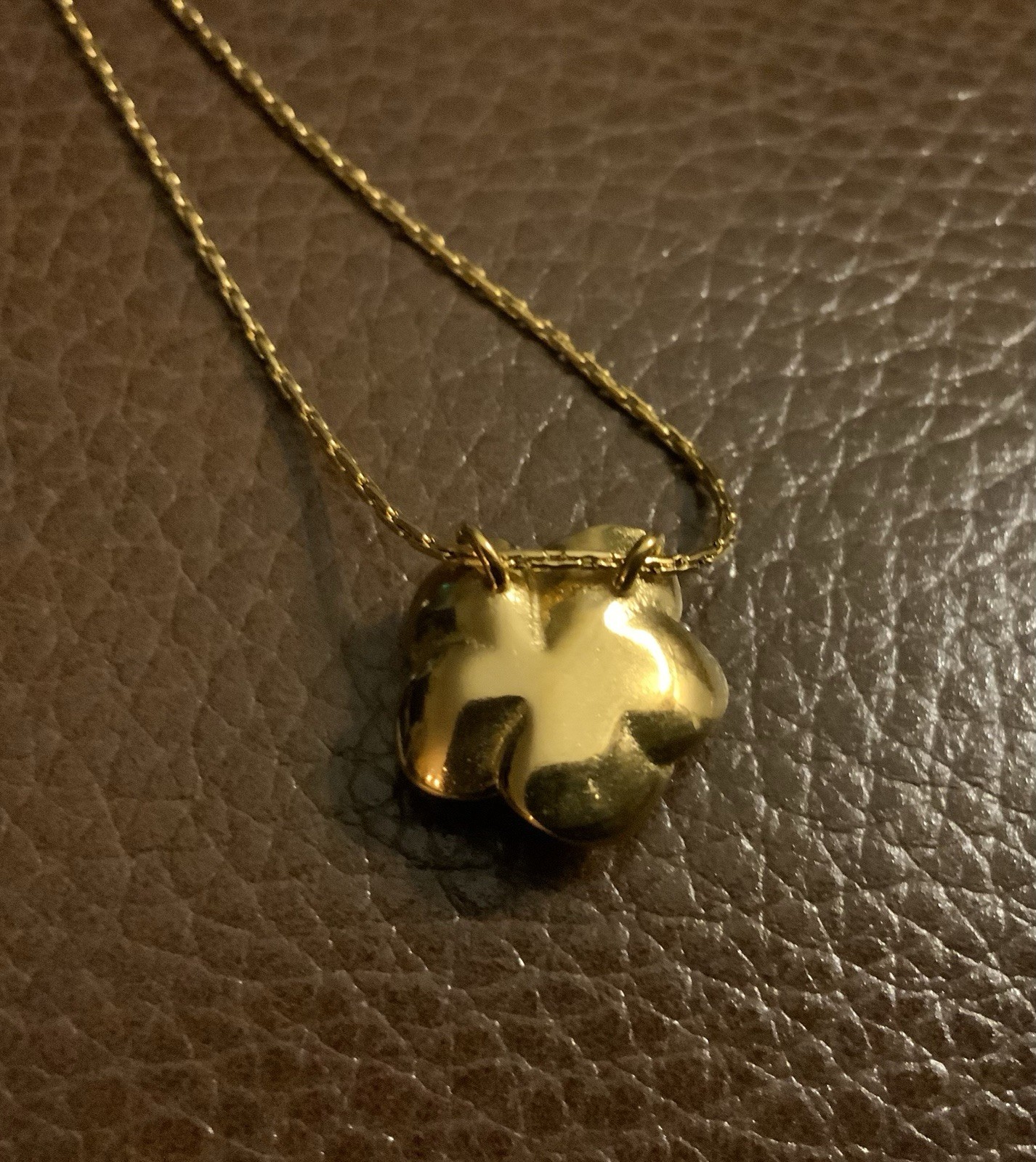 Anthropologie Flower Rose Necklace Gold Boho Floral Cottagecore Pendant VTG