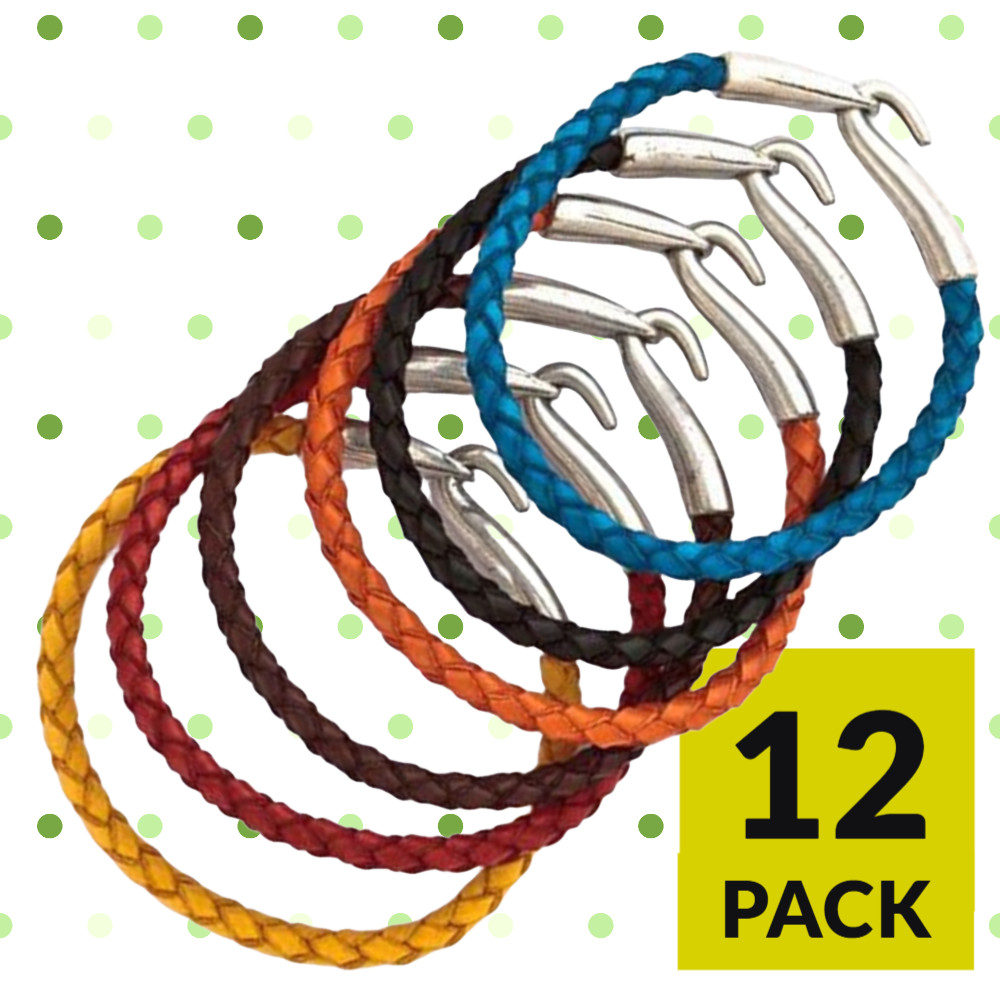 MENZ LYFE 12PC Handmade BOND & STEEL Leather Bracelet Luxury Mens Value Pack