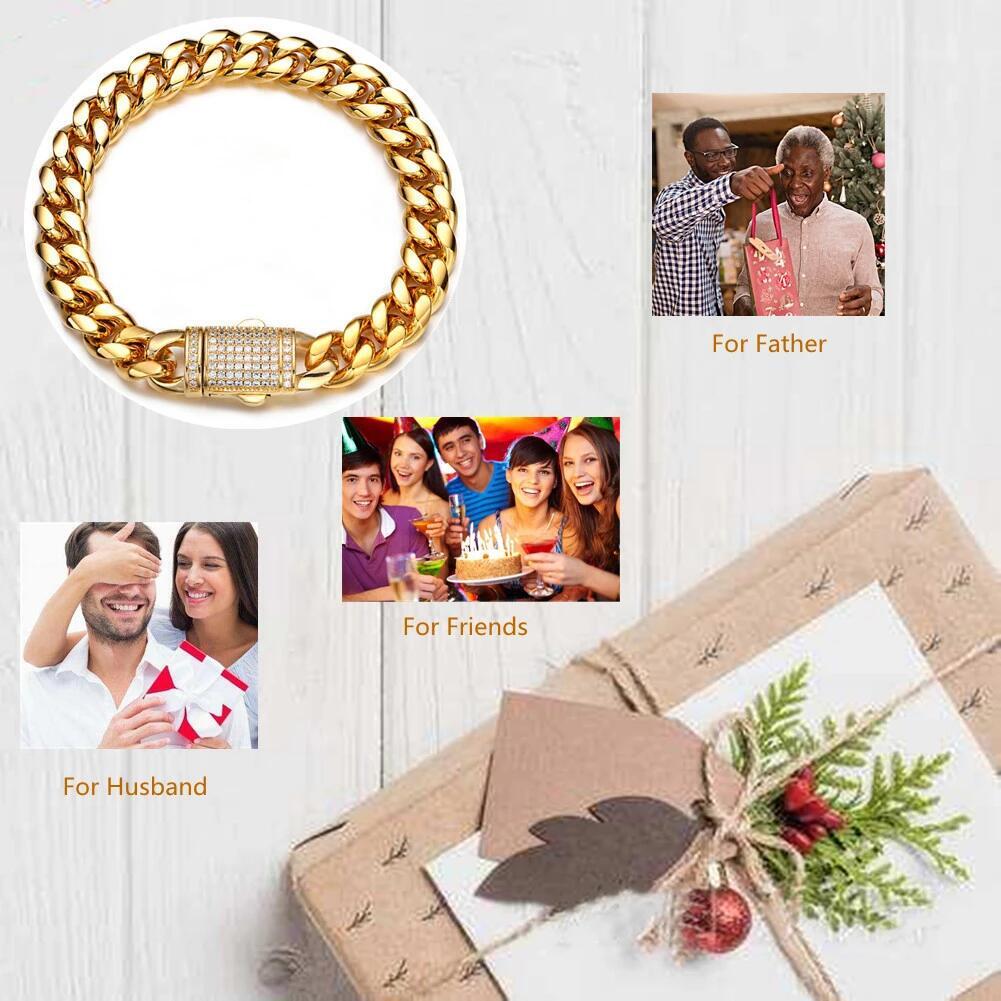 Women Men’s 18K Gold Plated Stainless Steel Curb Cuban Link Chain Necklace