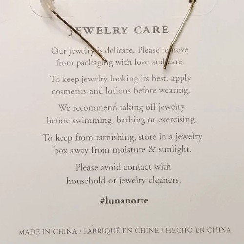Luna Norte 14k Gold Plated Brass Earrings Jewelry
