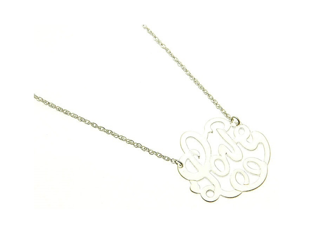 Metal Message LOVE Necklace in Matt Silvertone ~ Great Gift Idea!