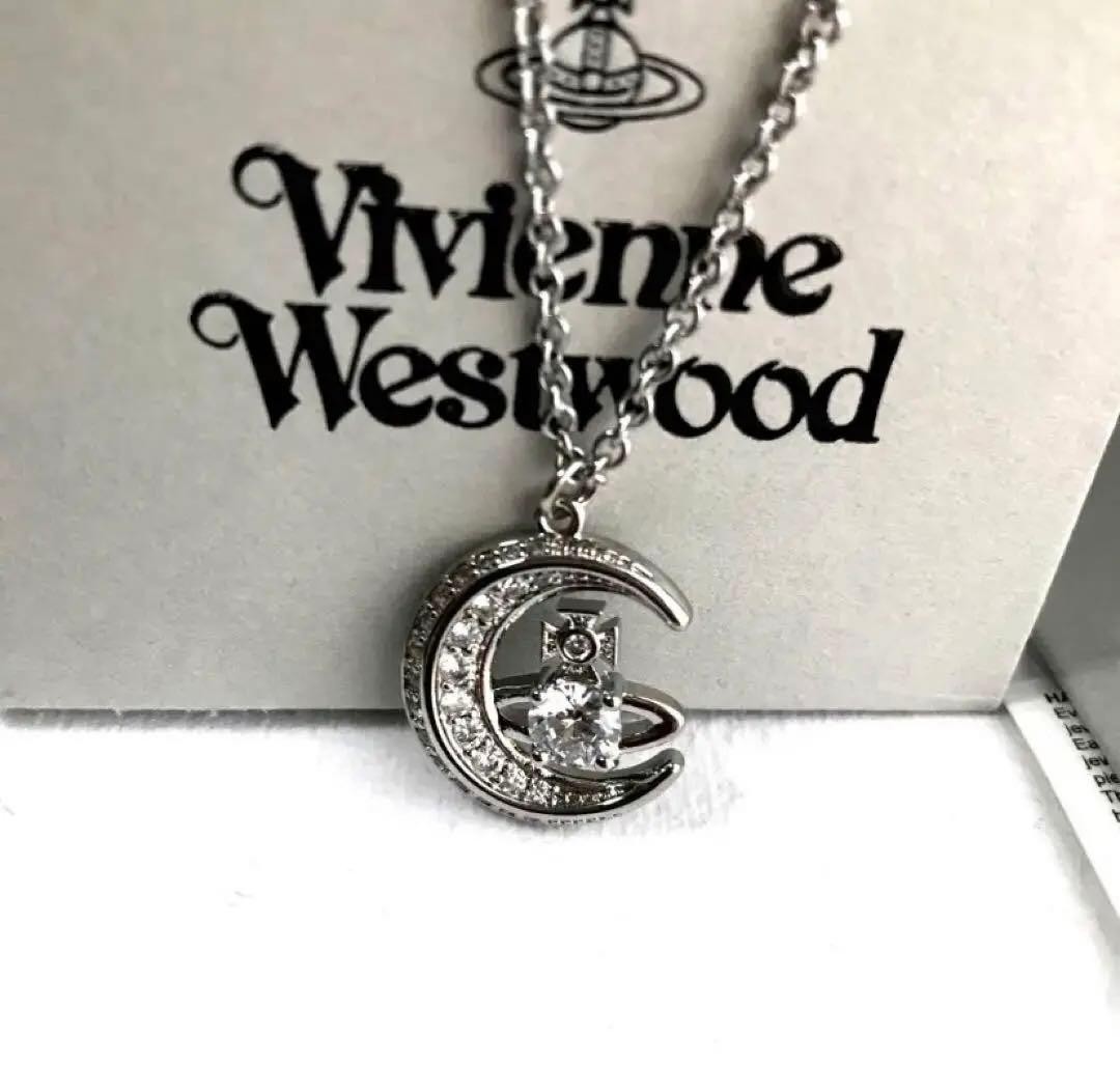 Vivienne Westwood Necklace DORINA MOON Silver in BOX