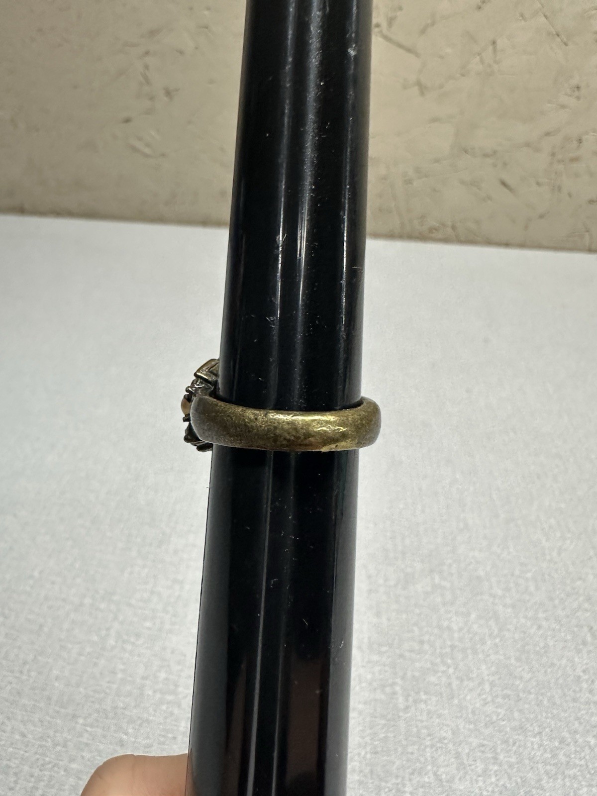 Stunning Solid Brass Ring With Multi-Colored Gemstones Sz 10 Beautiful