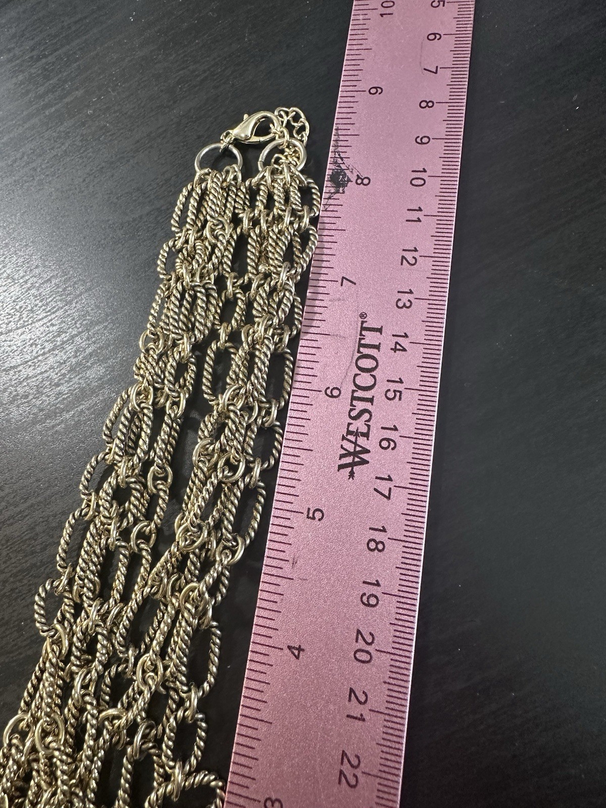 NEW Premier Designs Savannah Necklace Four Strand $49 Gold Tone Link