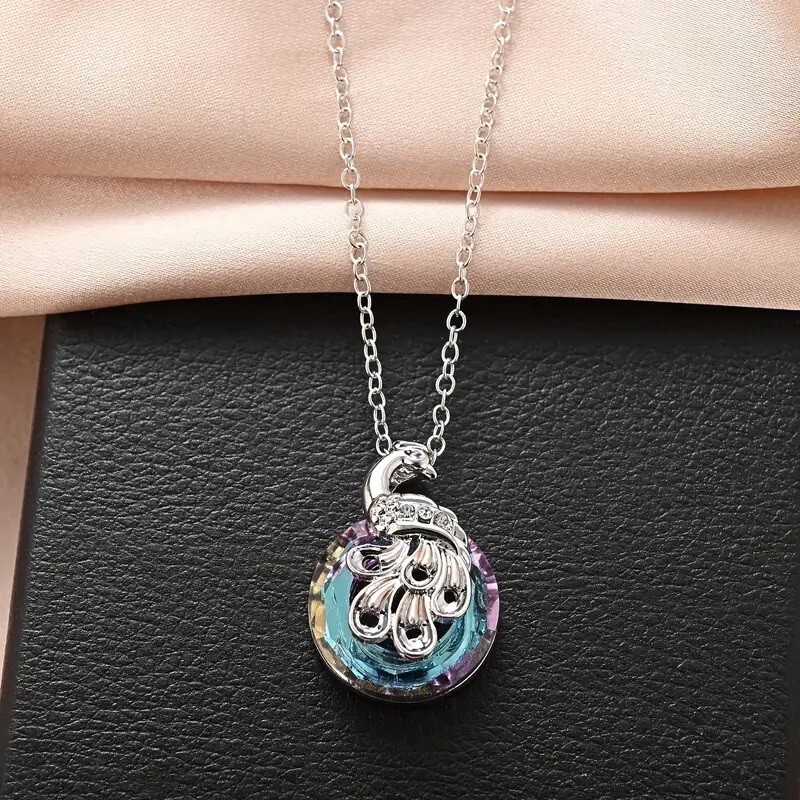 Rainbow Mystical Fire Topaz 925 Sterling Silver Charms Phoenix Pendant Necklace