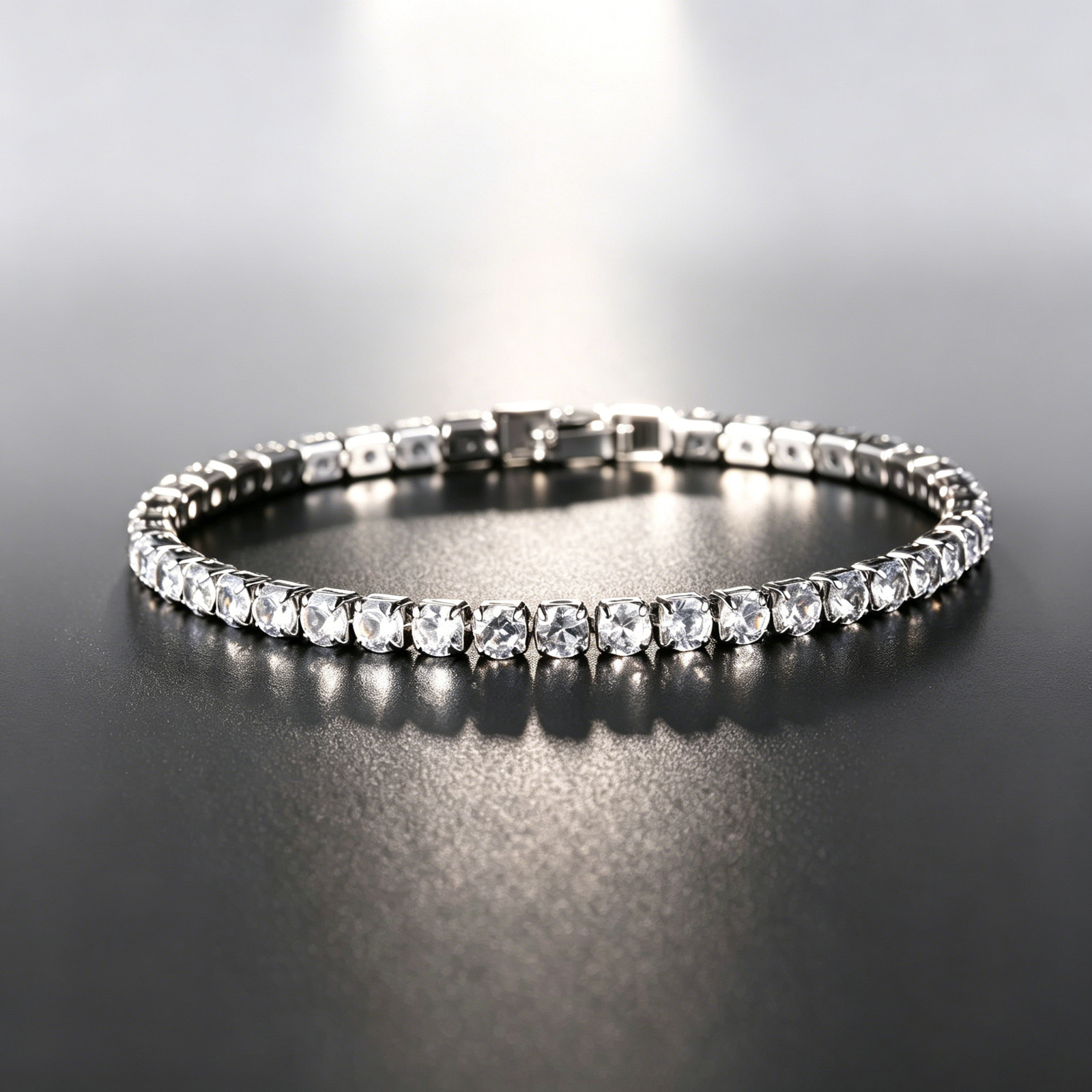 Women’s Tennis Bracelet Cubic Zirconia Sparkling Crystal Silver Rose Gold