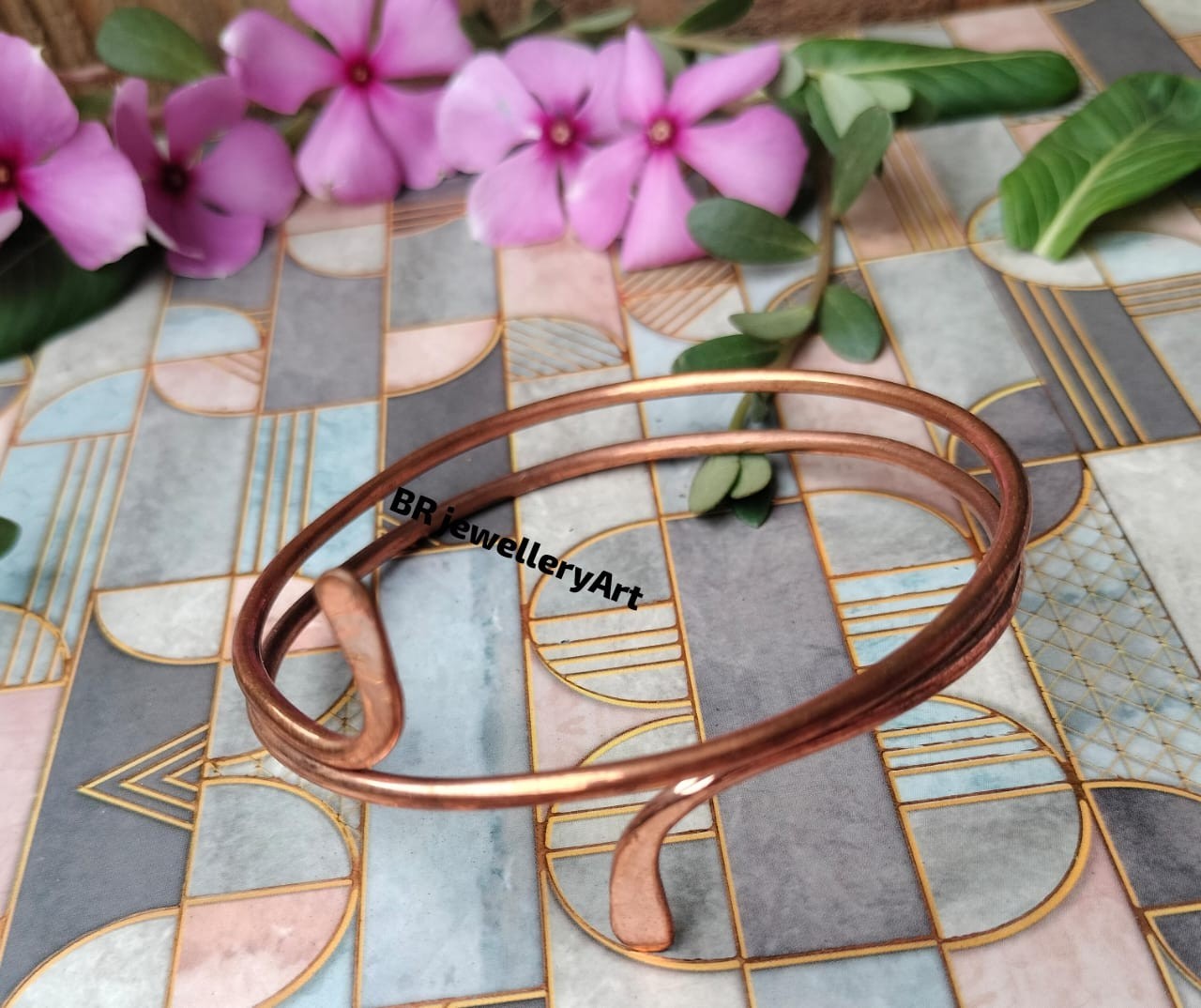 Minimal Open Copper Cuff Bracelet | Handmade Adjustable Copper Bangle