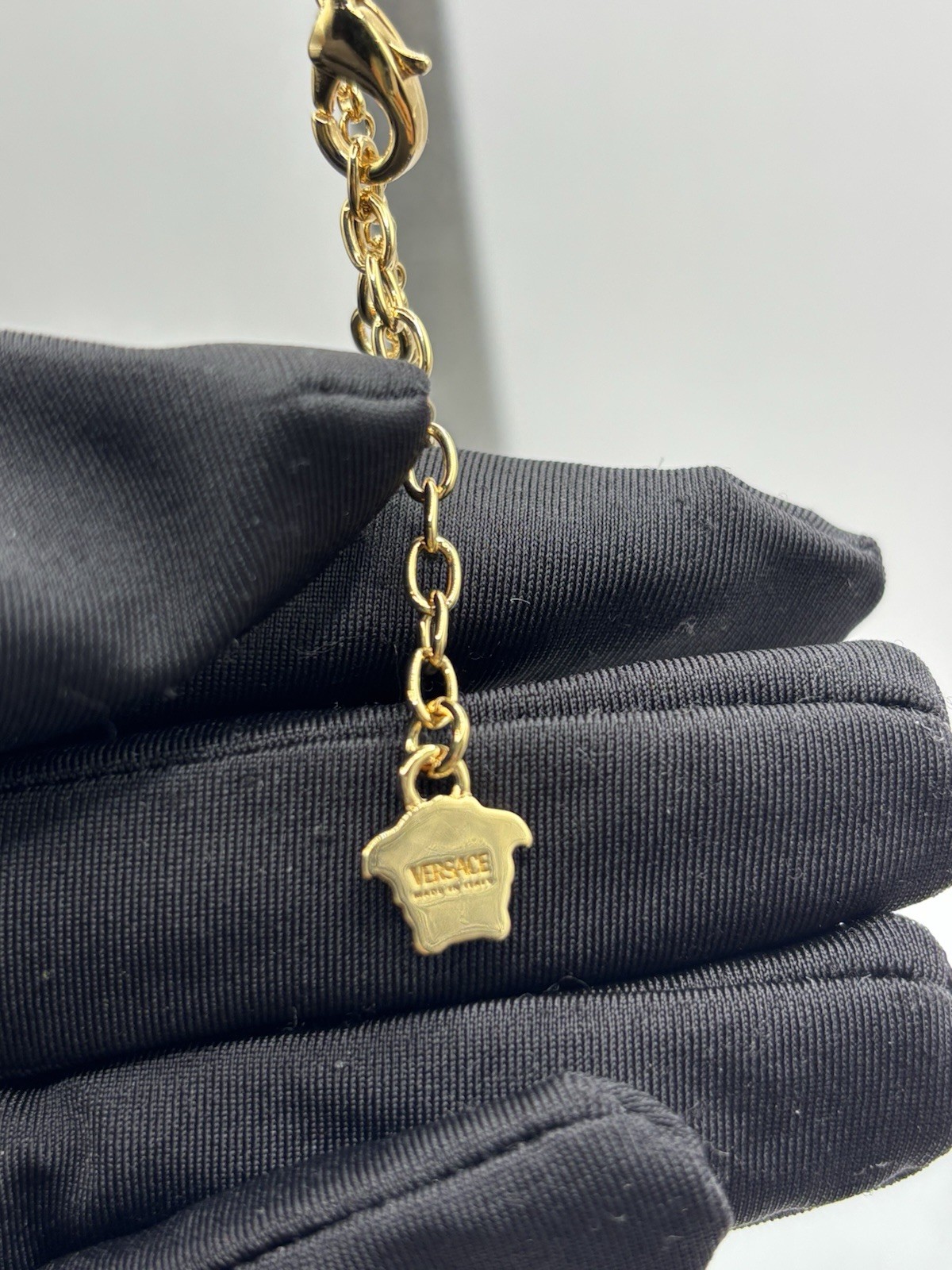 New Versace Necklace Metal+stras Gold $650 Retail Authentic