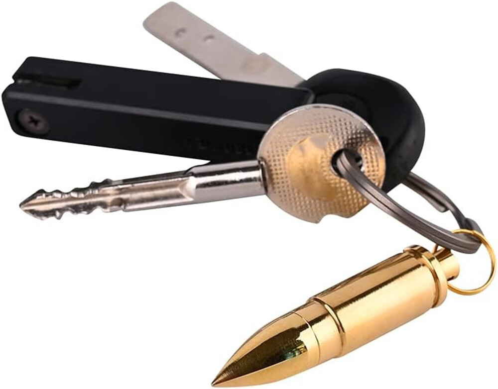 Stainless Steel Open Bullet Pendant Necklace for Men Pill Case Holder Jewelry