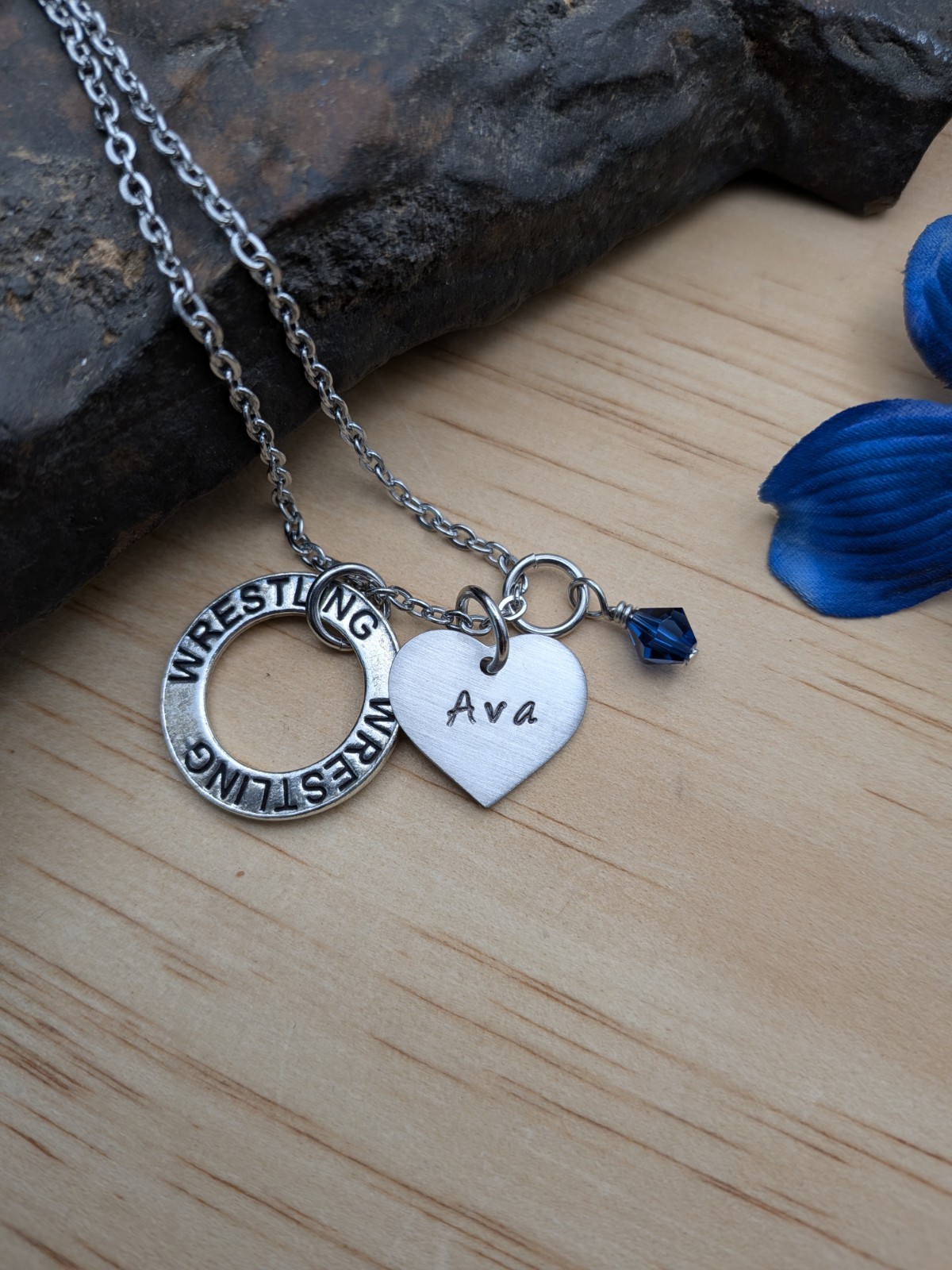Personalized Wrestling Necklace For Girls, Wrestling Gift for Girls