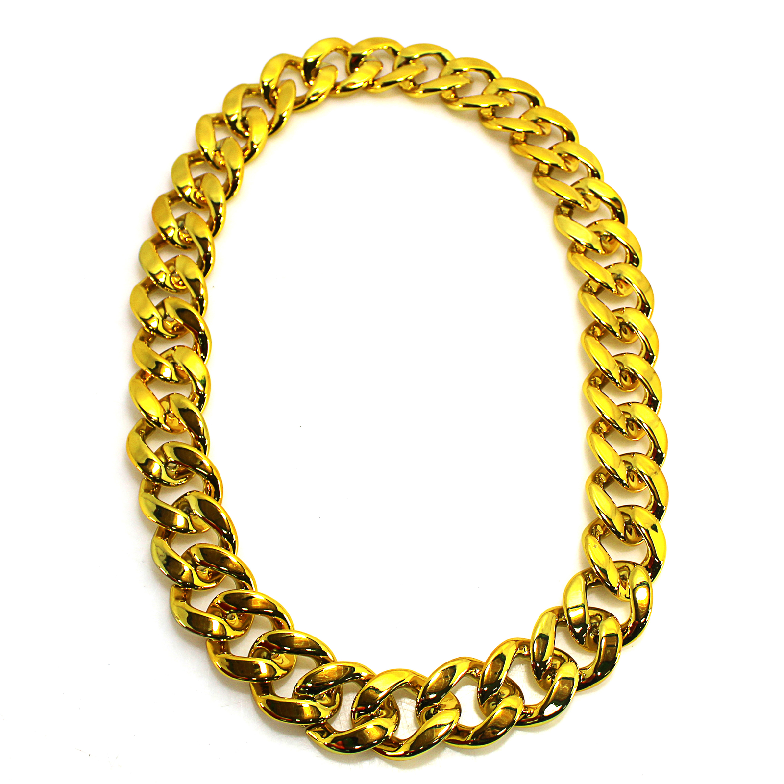 Official Big Jeff Audio 32″ Cuban Link Plastic Fake Gold Chunky Chain Necklace