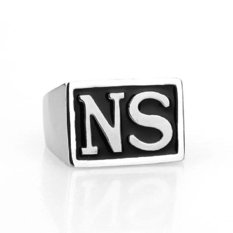 2Pcs/Pair Stainless Steel Solid Sons of Anarchy Ring So Ns Men Biker Punk Style