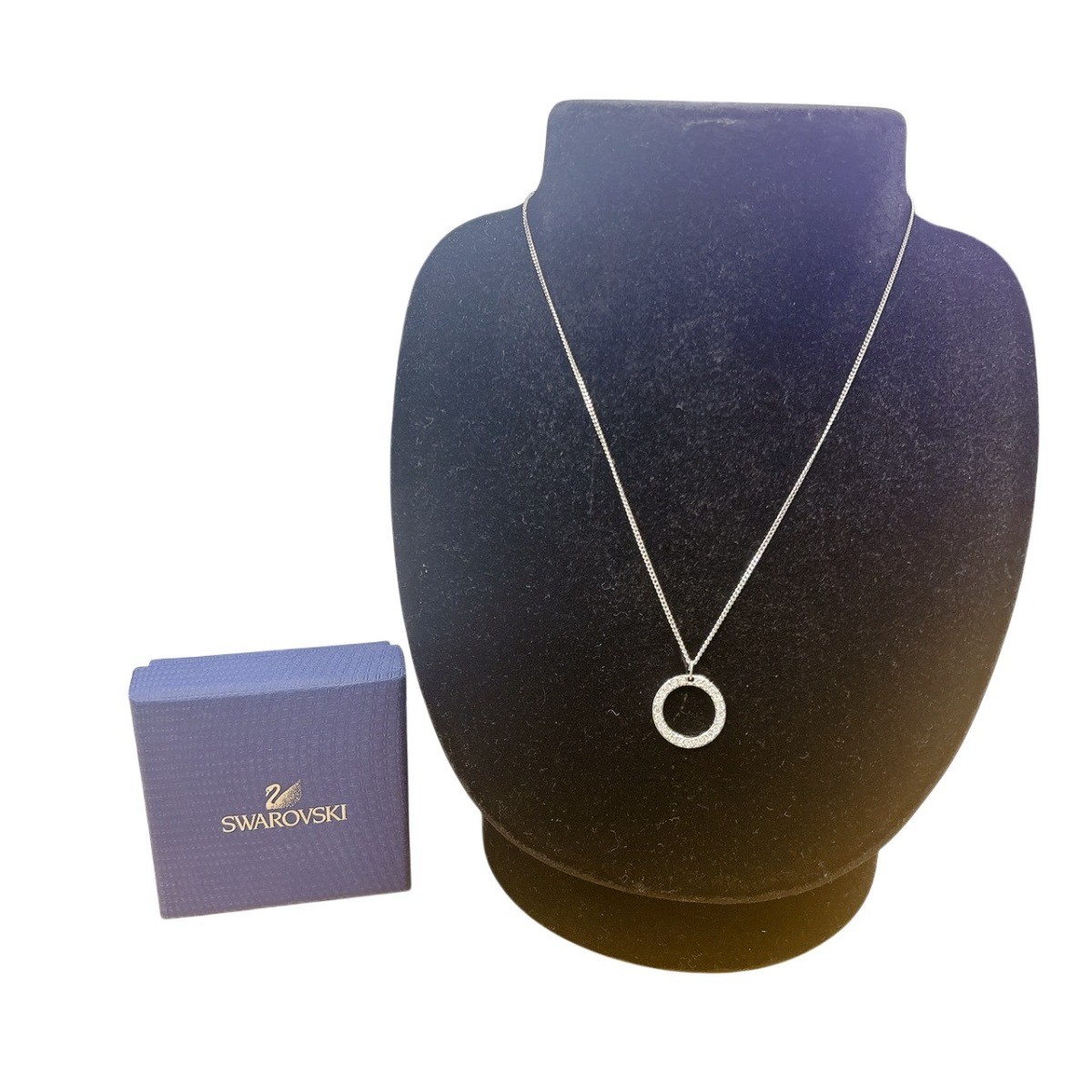 SWAROVSKI Circle Pendant Rhinestone Necklace Not specified Silver Women