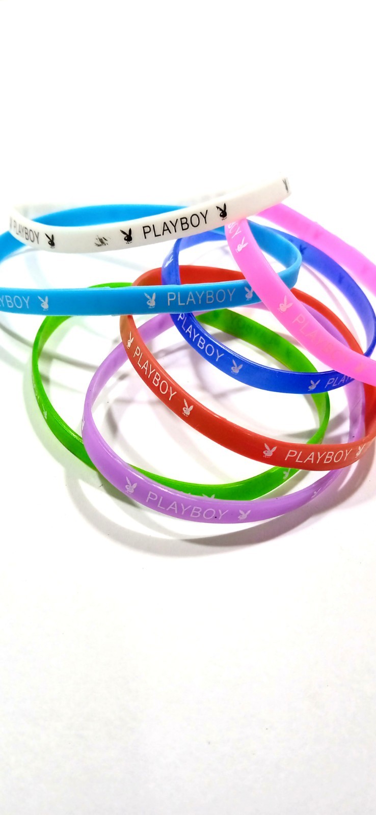 5 Silicone Wristband Thin Bracelets Baller Bands Sport Bands Small color Bands